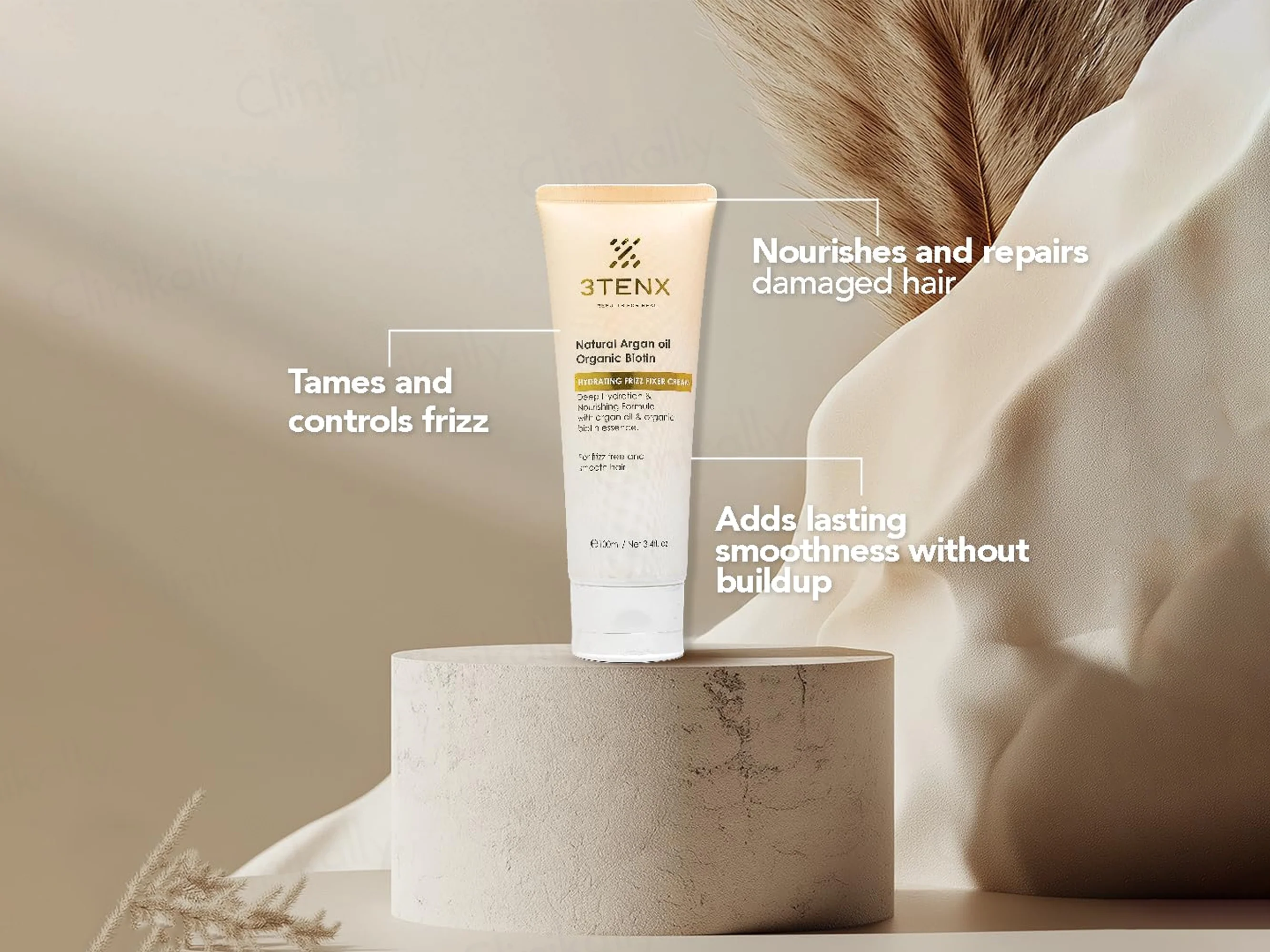 3Tenx Hydrating Frizz Fixer Cream For Frizz Free & Smooth Hair - Image 3