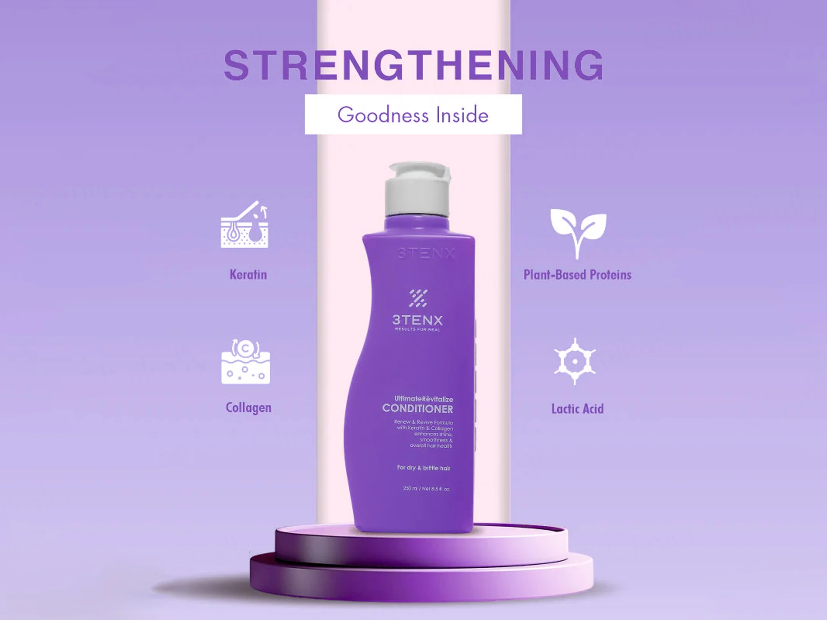 3Tenx Ultimate Revitalize Conditioner For Dry & Brittle Hair - Image 3