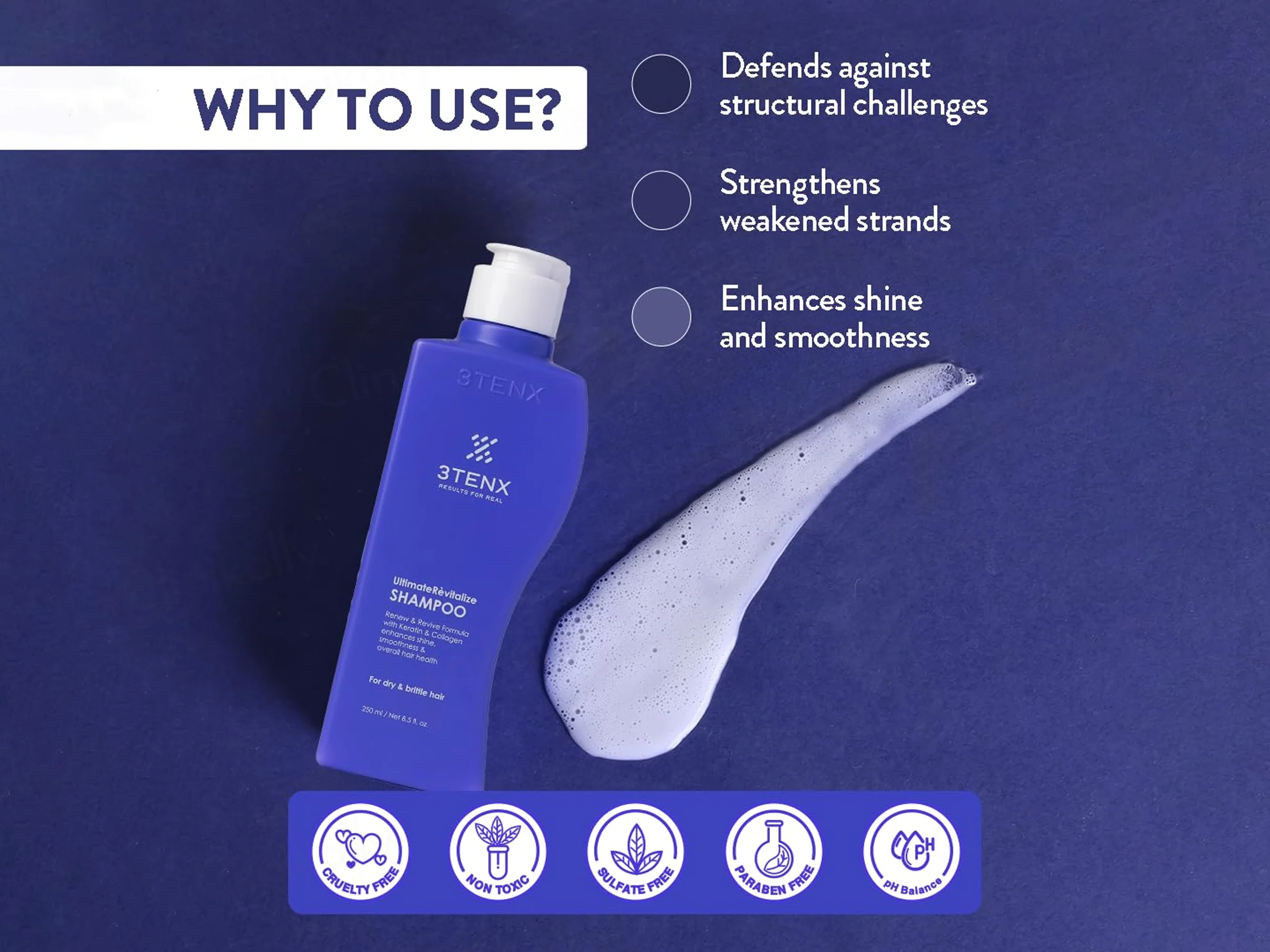 3Tenx Ultimate Revitalize Shampoo For Dry & Brittle Hair - Image 4