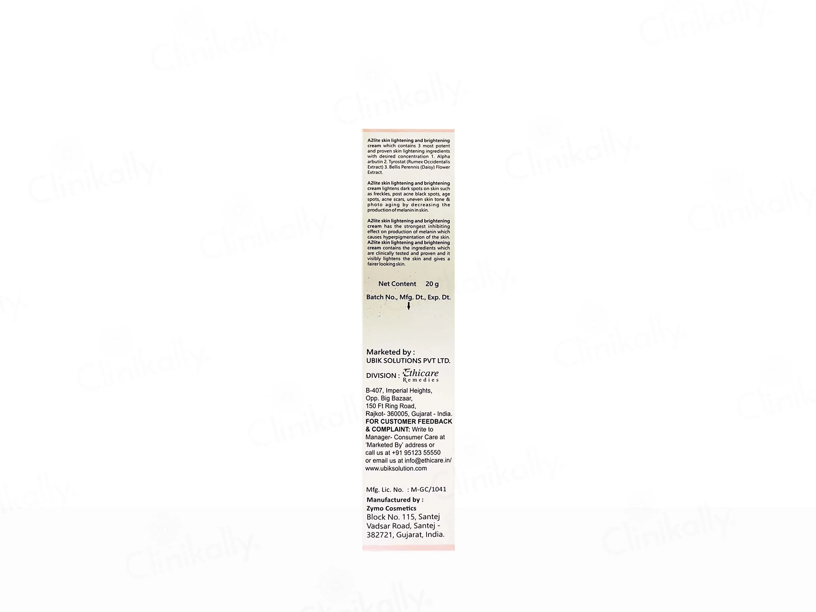 A2 Lite Skin Lightening & Brightening Cream - Image 2