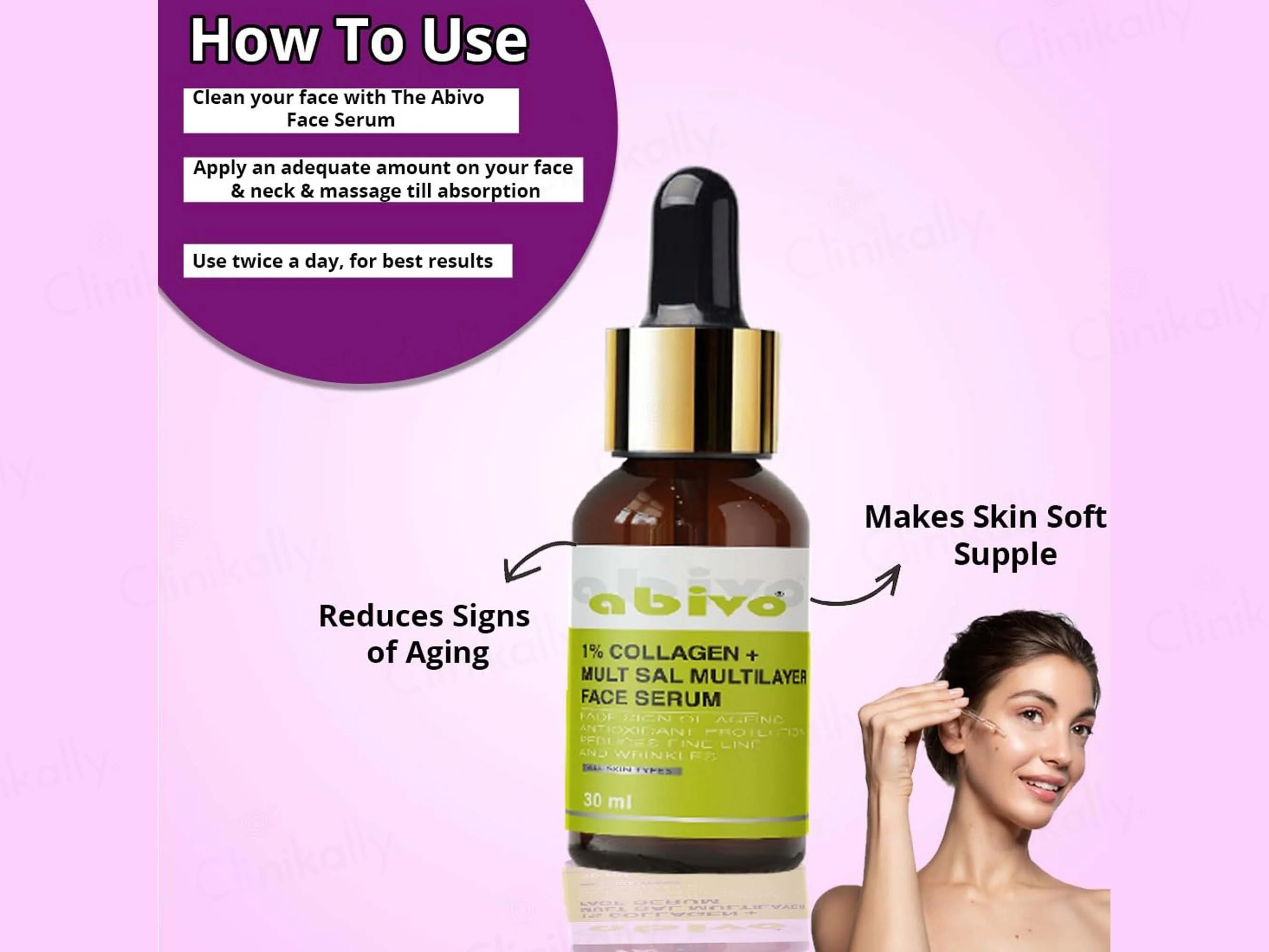 Abivo 1% Collagen + Multisal Multilayer Face Serum - Image 3