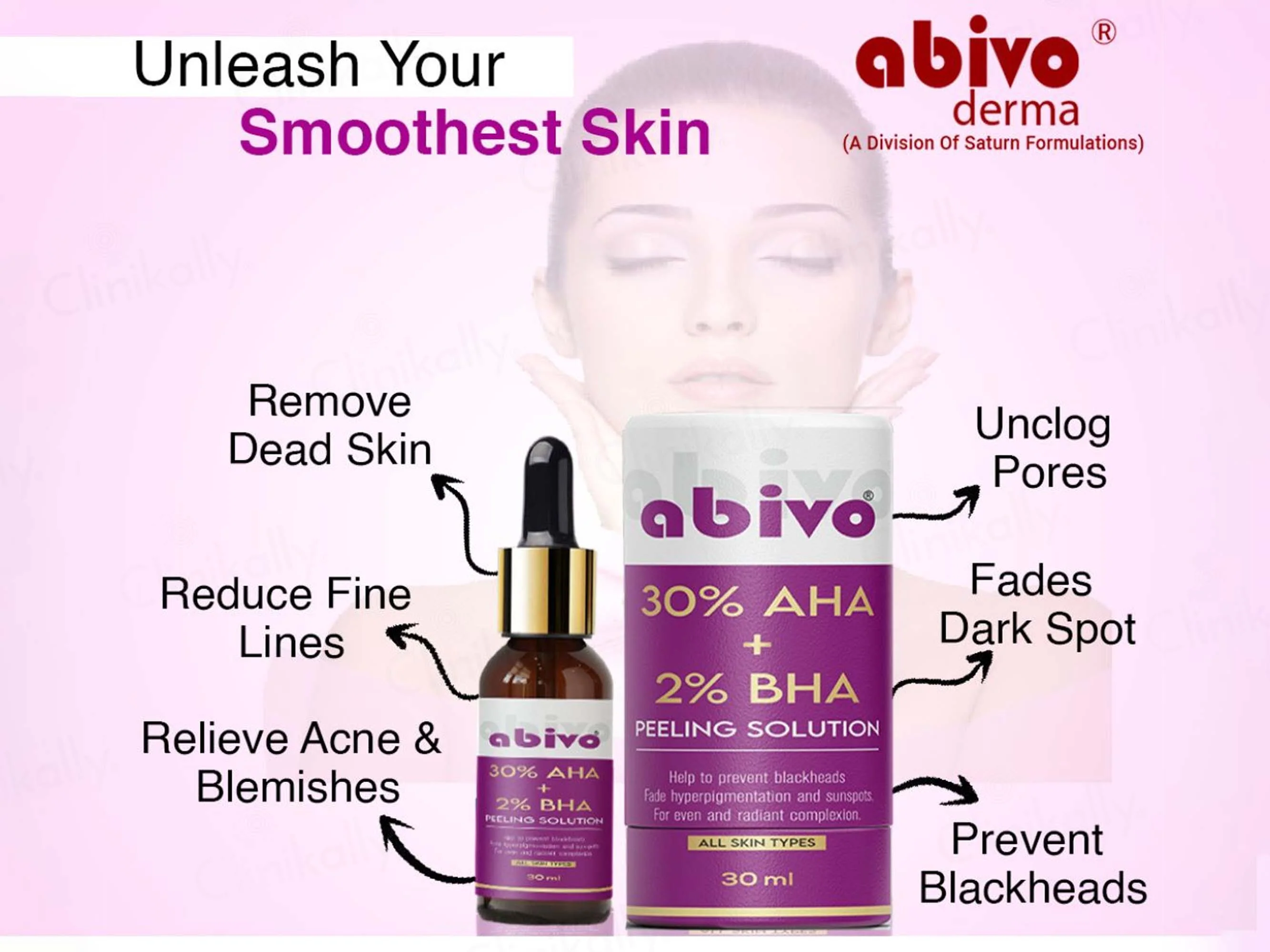 Abivo 30% AHA + 2% BHA Peeling Solution - Image 2