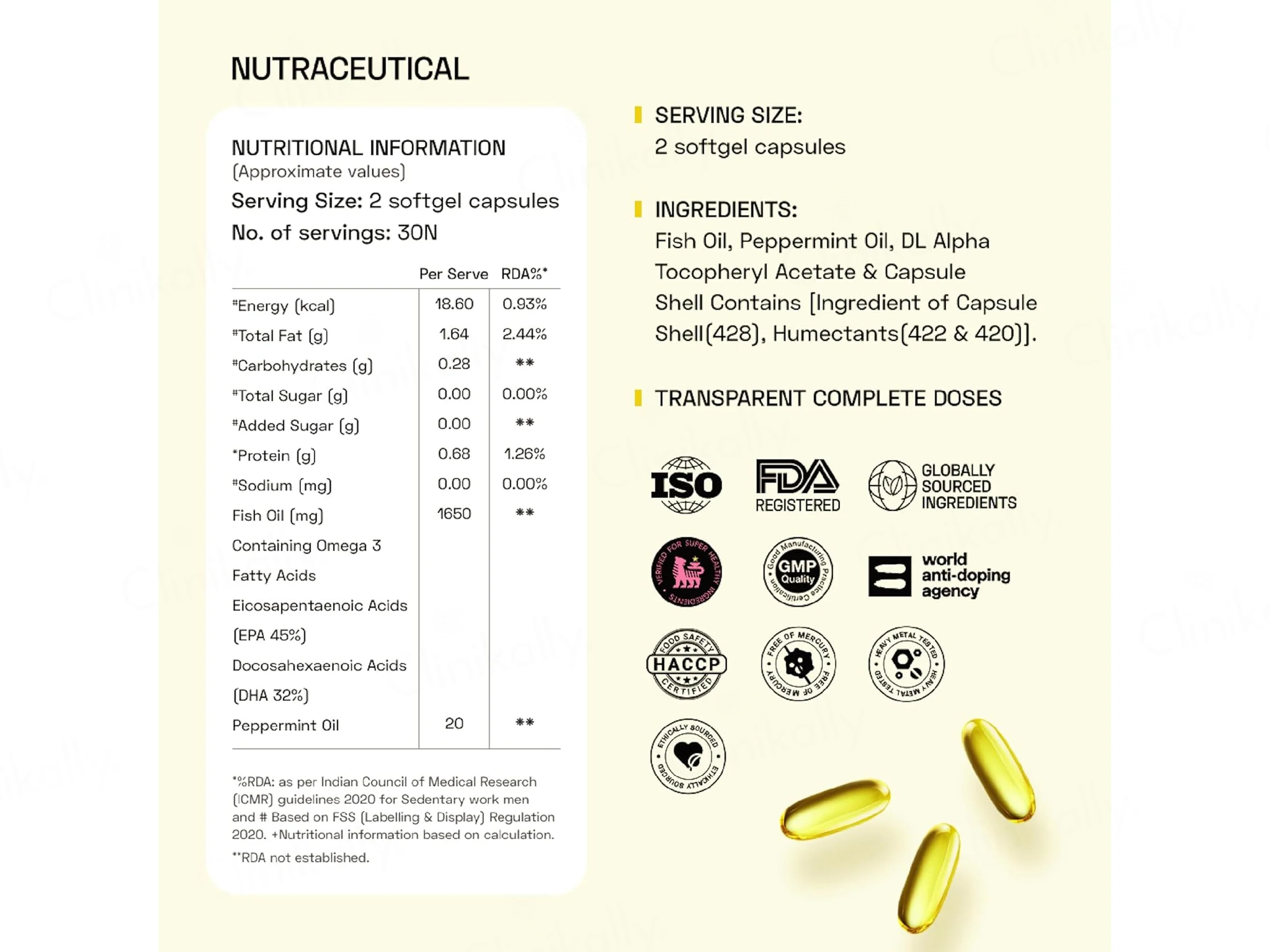 Ace Blend Outshine 4X Strength Omega-3 Nutraceutical Softgel Capsule - Image 8