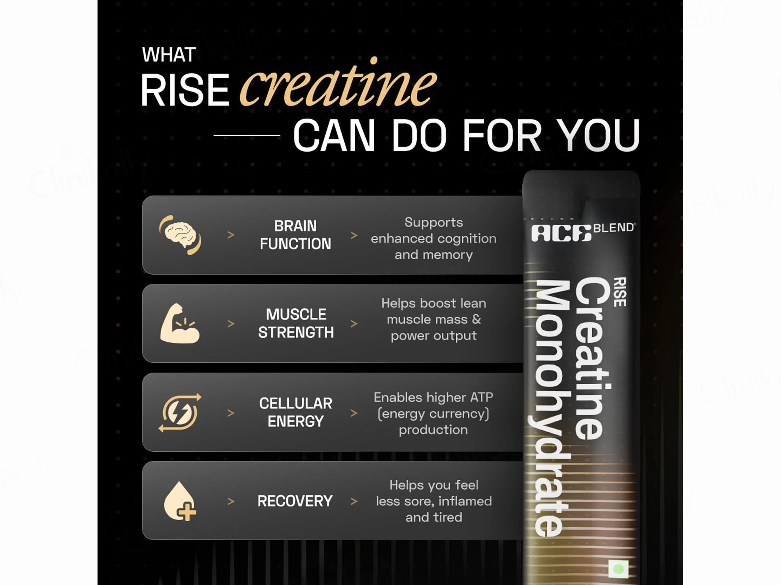 Ace Blend Rise Creatine Monohydrate Powder - Unflavoured - Image 9