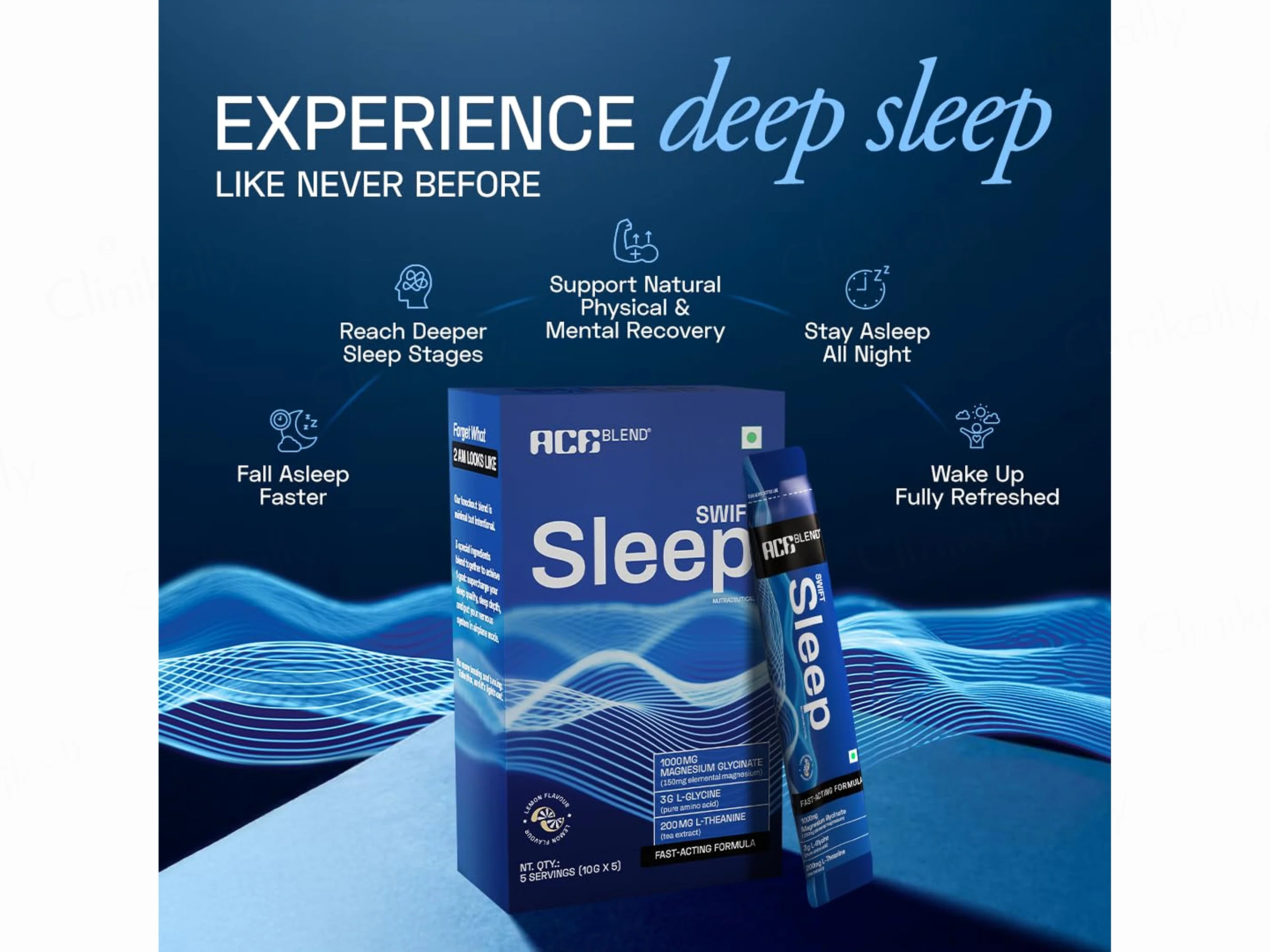 Ace Blend Swift Sleep Veg Nutraceutical Powder - Lemon Flavour - Image 6