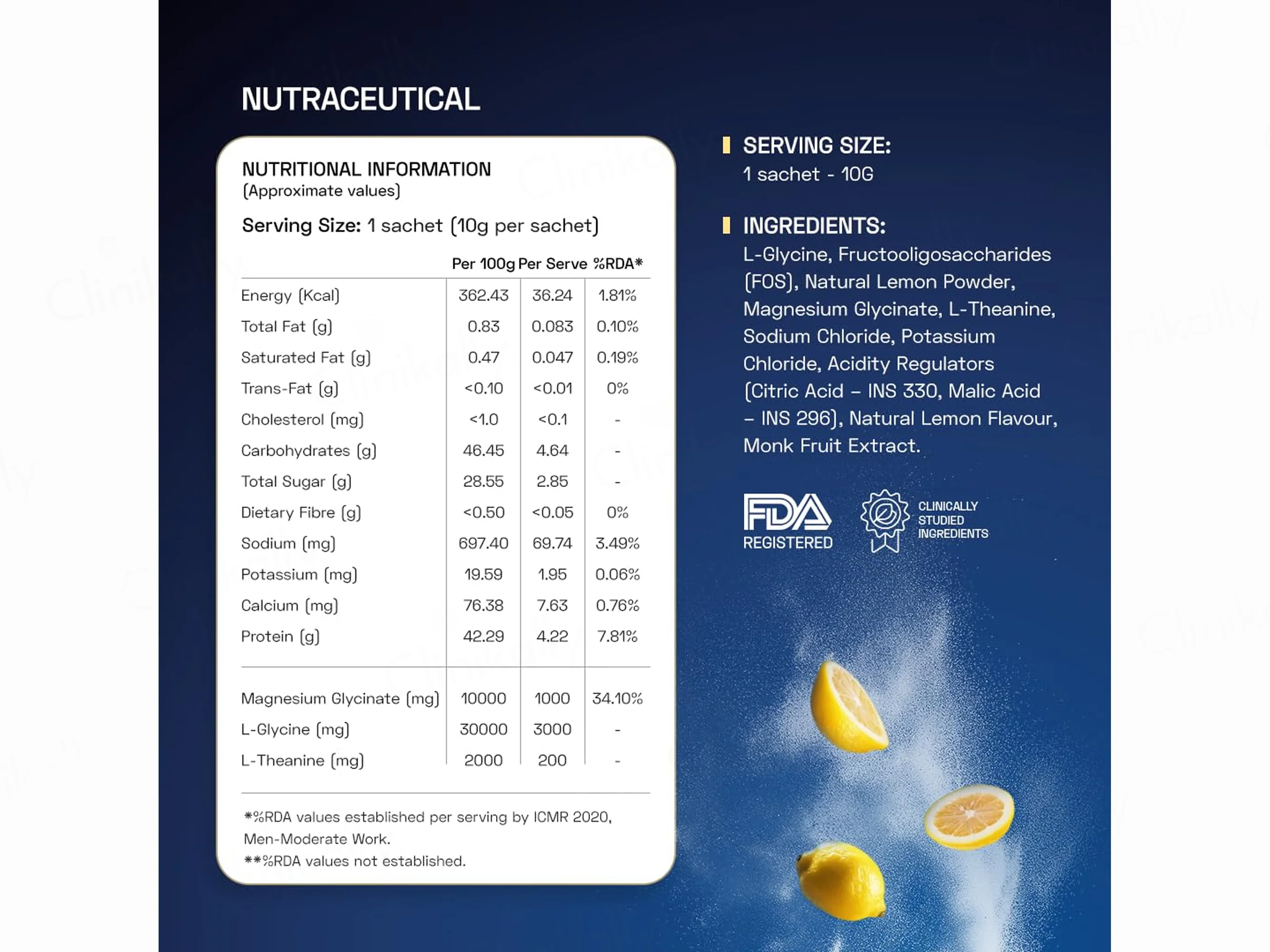 Ace Blend Swift Sleep Veg Nutraceutical Powder - Lemon Flavour - Image 9