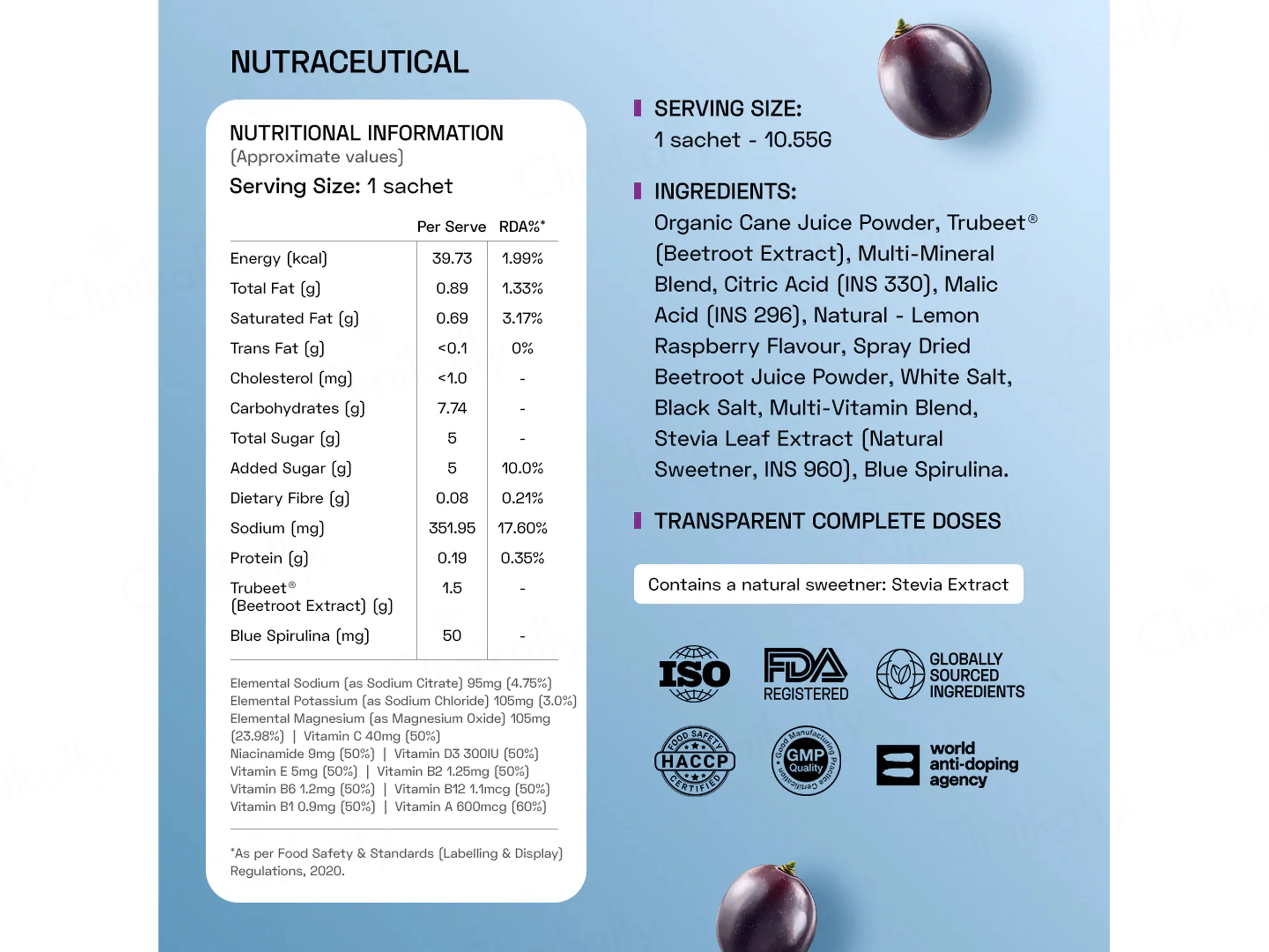 Ace Blend Trubeet Hydro Hype Deep Hydration Nutraceutical Powder - Image 4