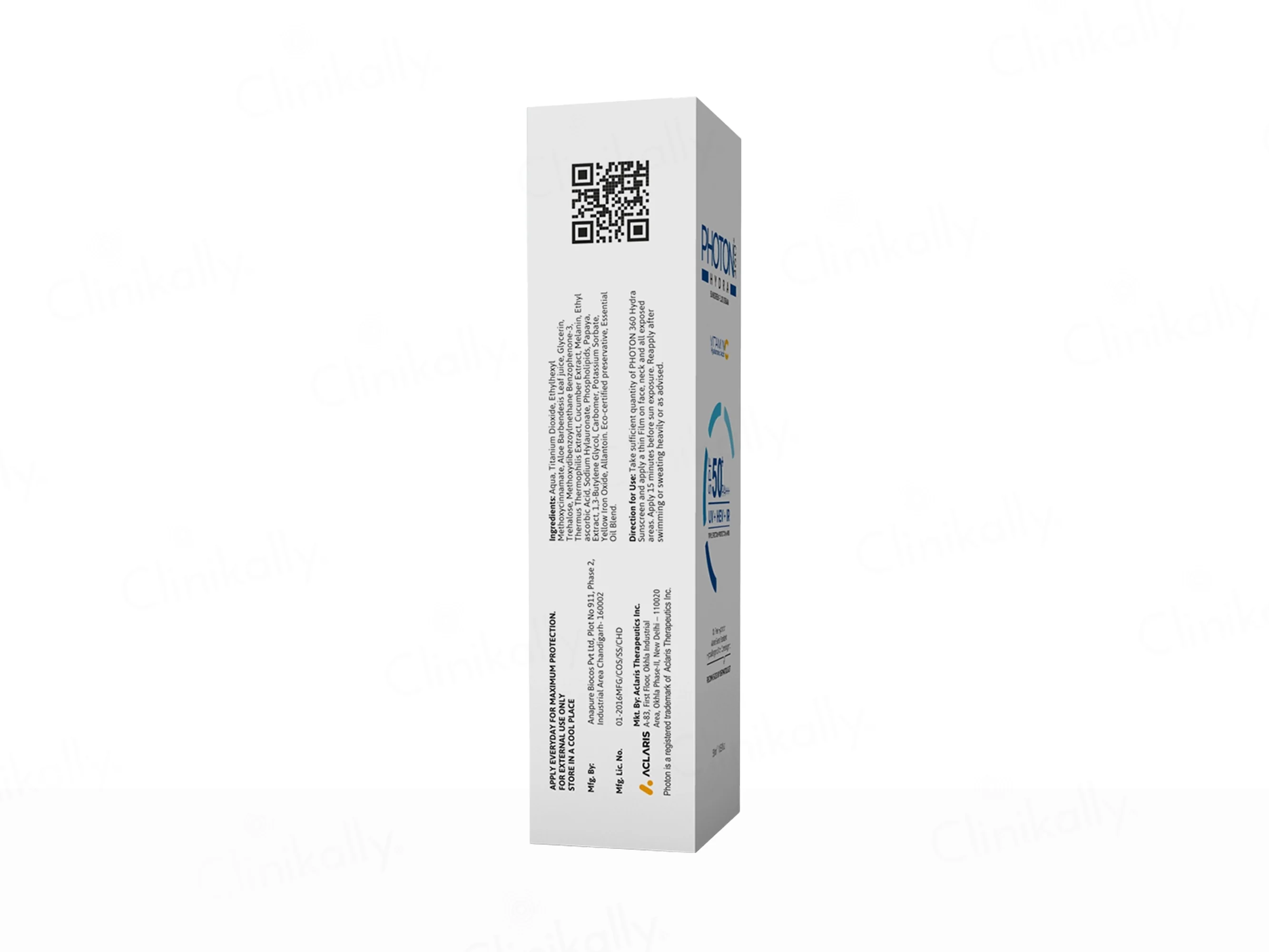 Aclaris Photon 360 Hydra Sunscreen Fluid Cream SPF 50+ - Image 5