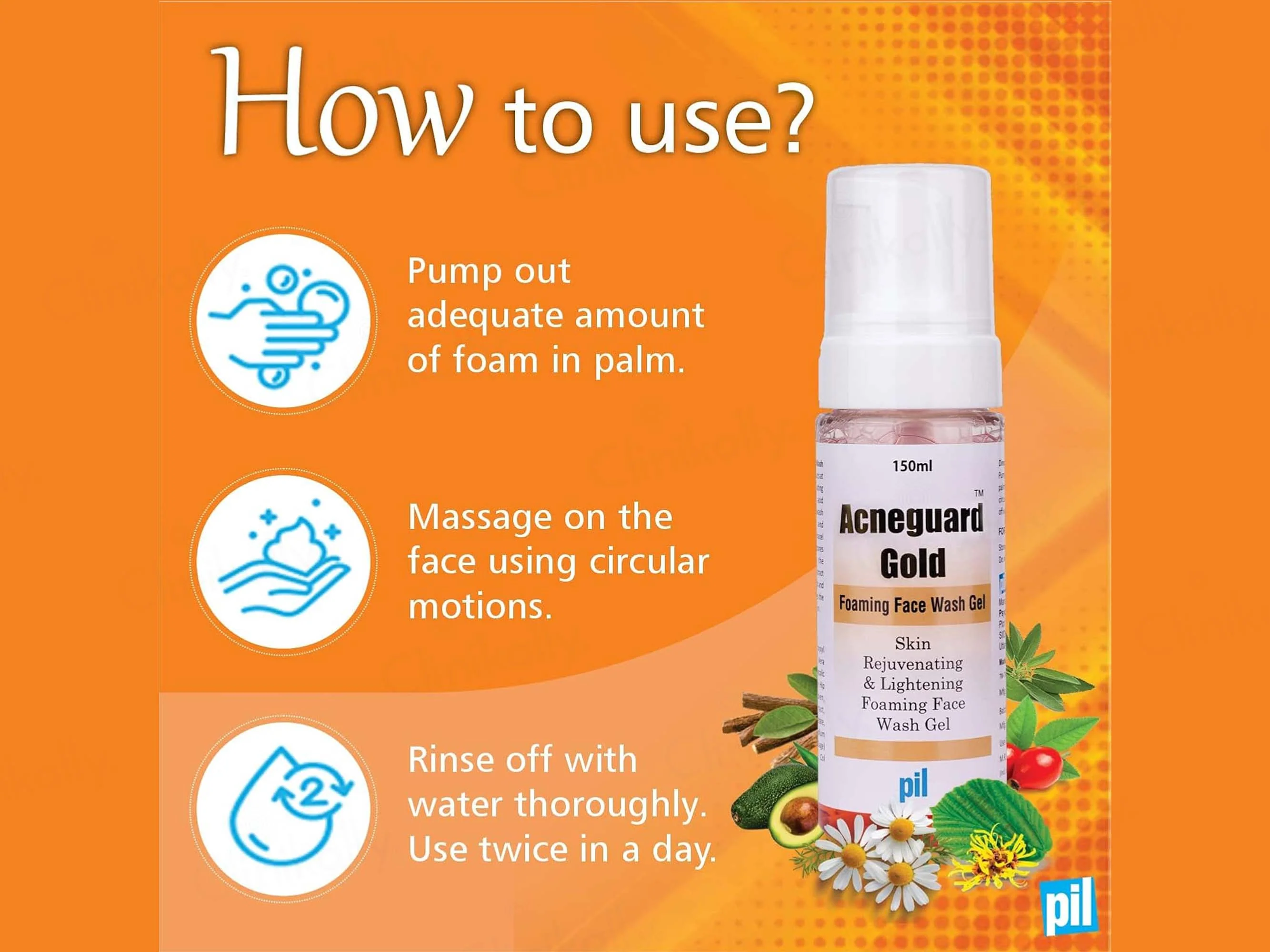 Acneguard Gold Foaming Face Wash Gel - Image 5