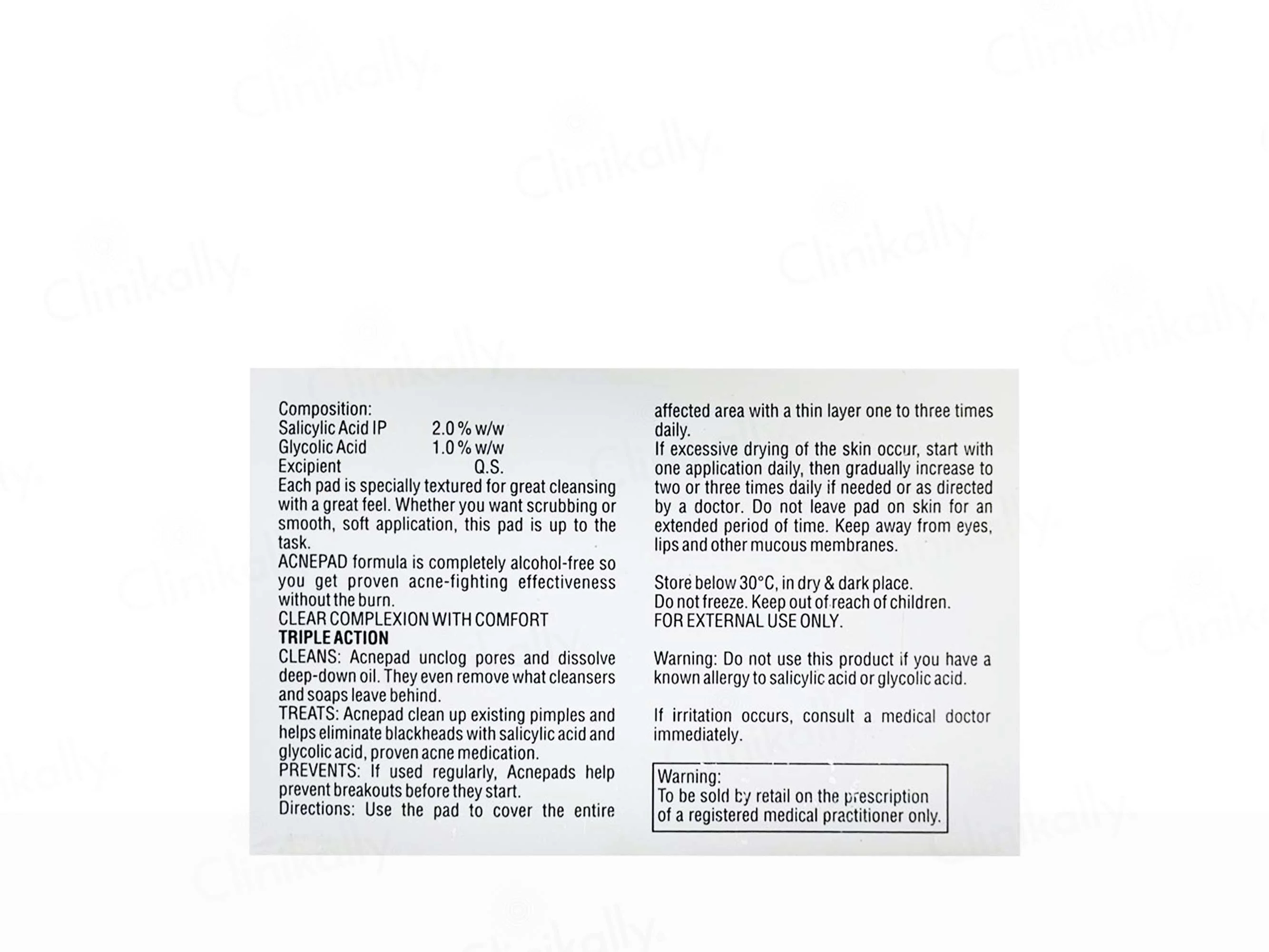 Acnepad Salicylic Acid & Glycolic Acid Wipes - Image 2