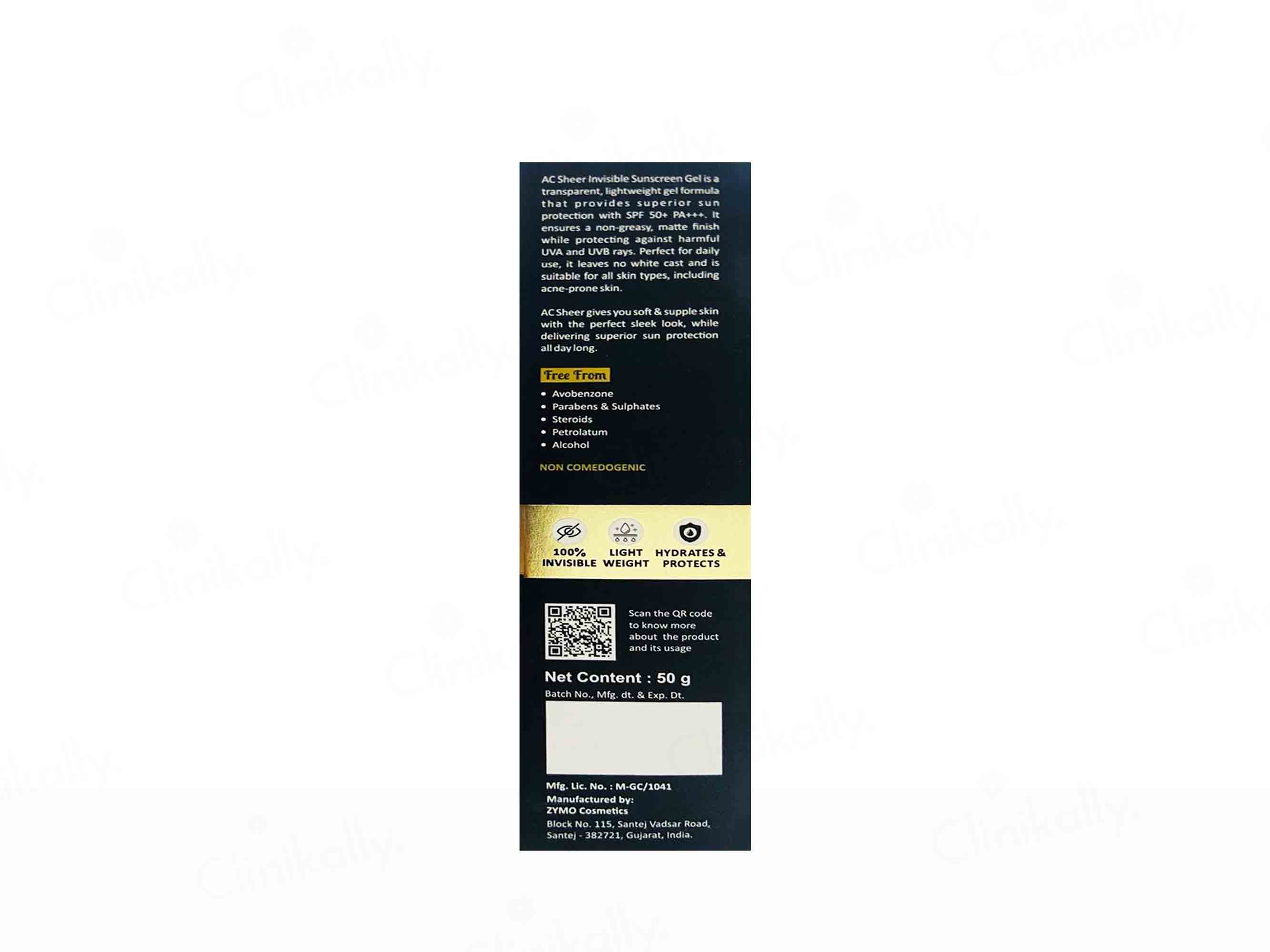 Acsheer Invisible Sunscreen Gel SPF 50+ PA+++ - Image 3
