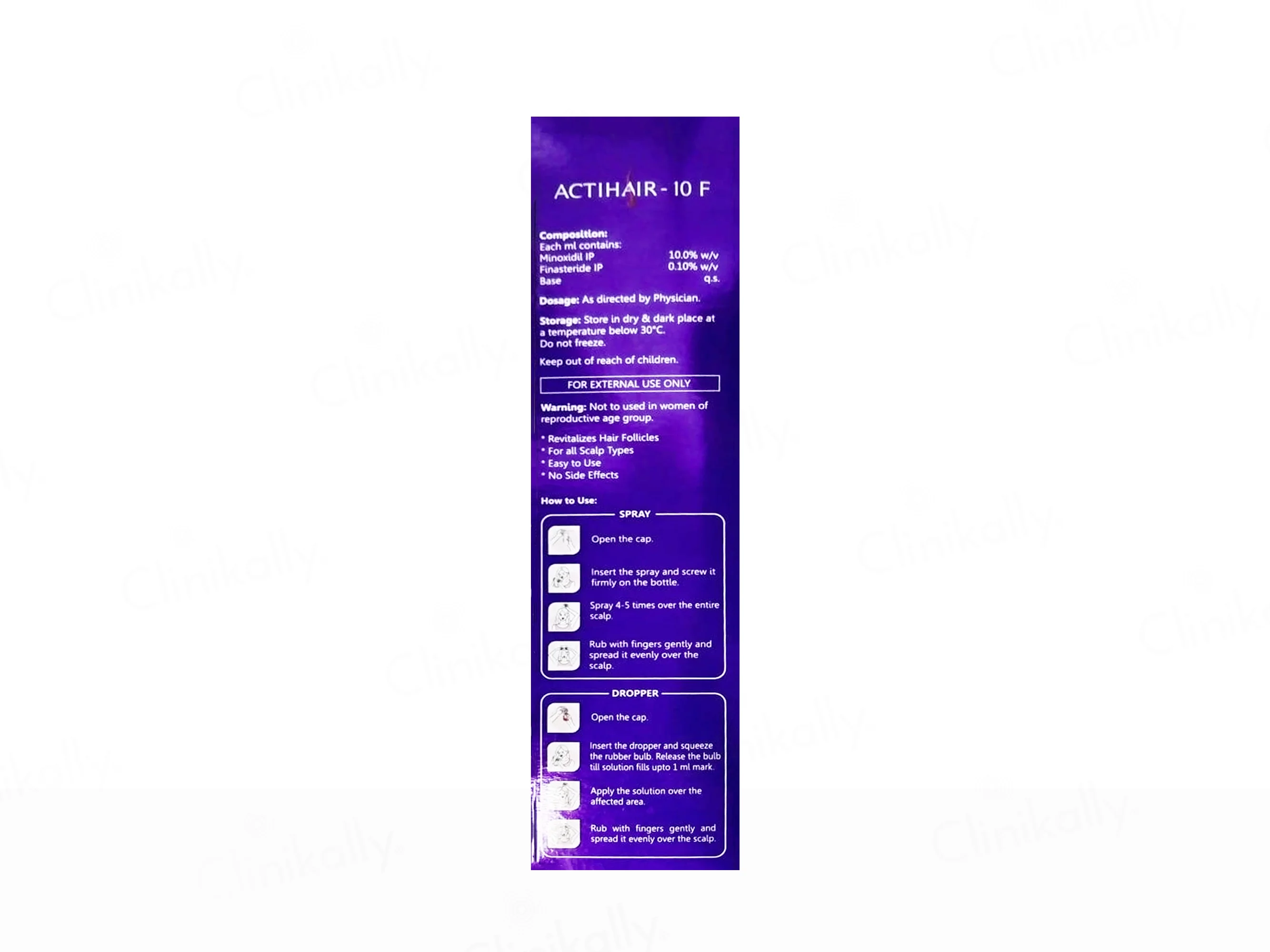 Actihair-10 F Hair Regain Treatment Topical Solution - Image 2