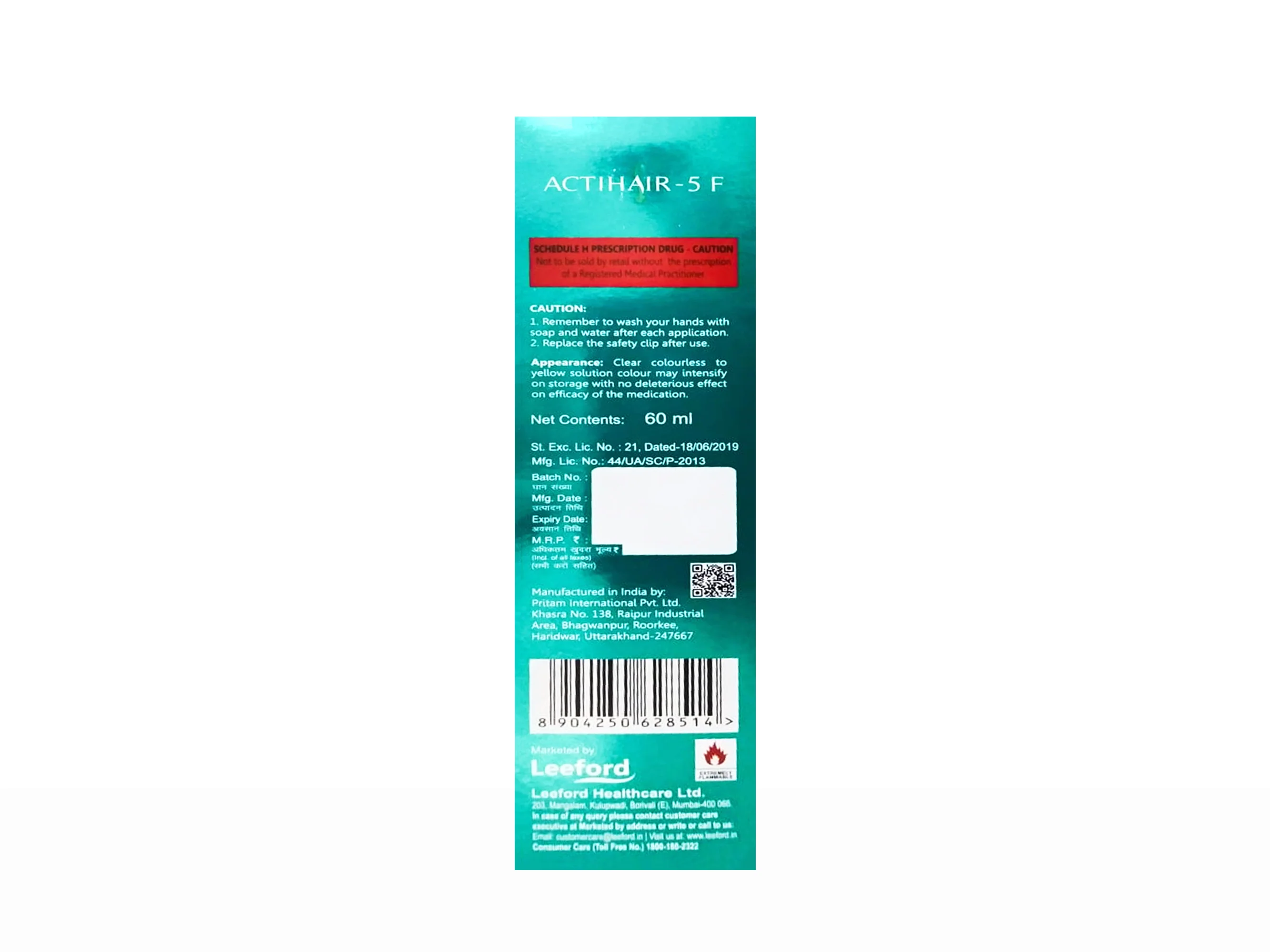 Actihair-5 F Hair Regain Treatment Topical Solution - Image 3
