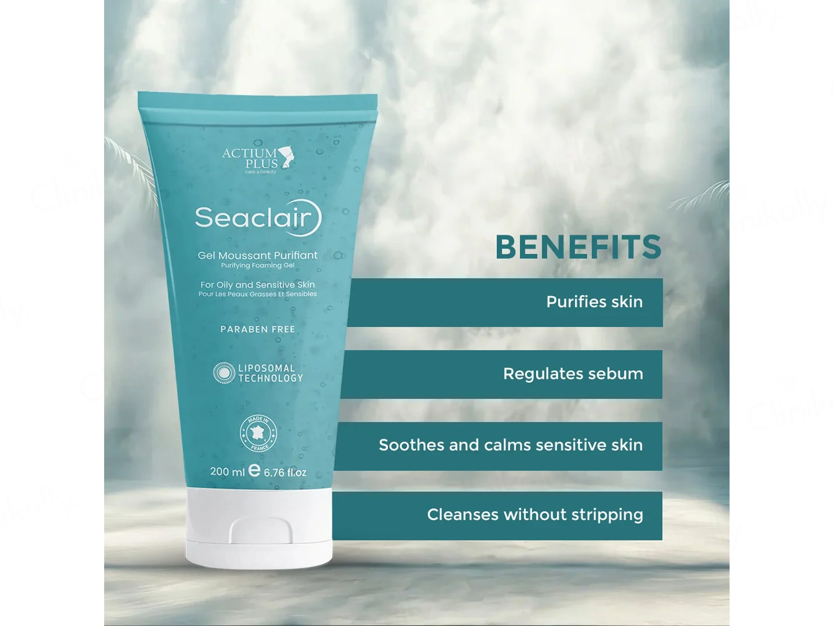 Actium Plus Seaclair Purifying Foaming Gel For Oily and Sensitive Skin - Image 3