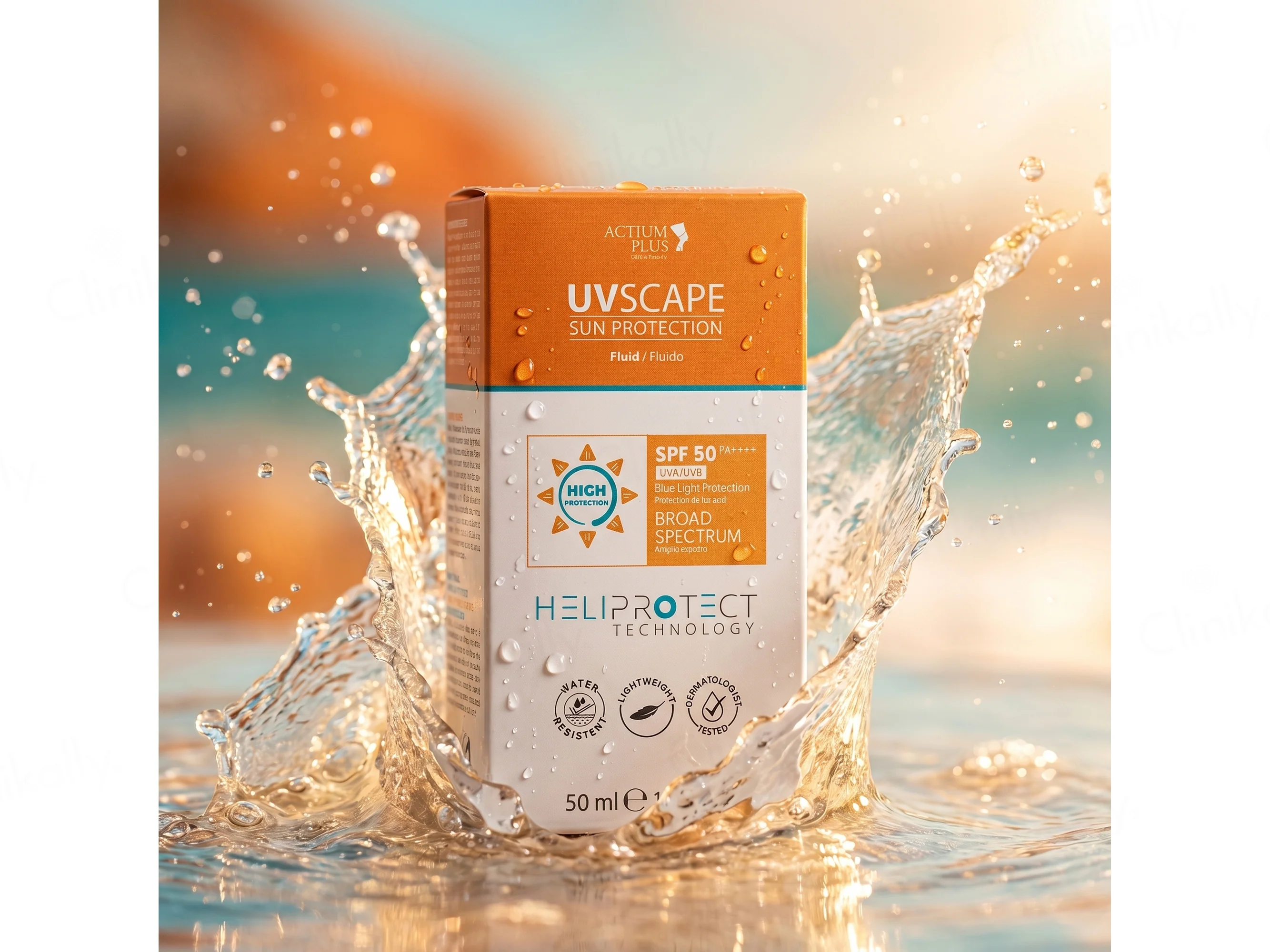 Actium Plus UVscape Sun Protection Broad Spectrum Fluid Sunscreen SPF 50 PA++++ - Image 3
