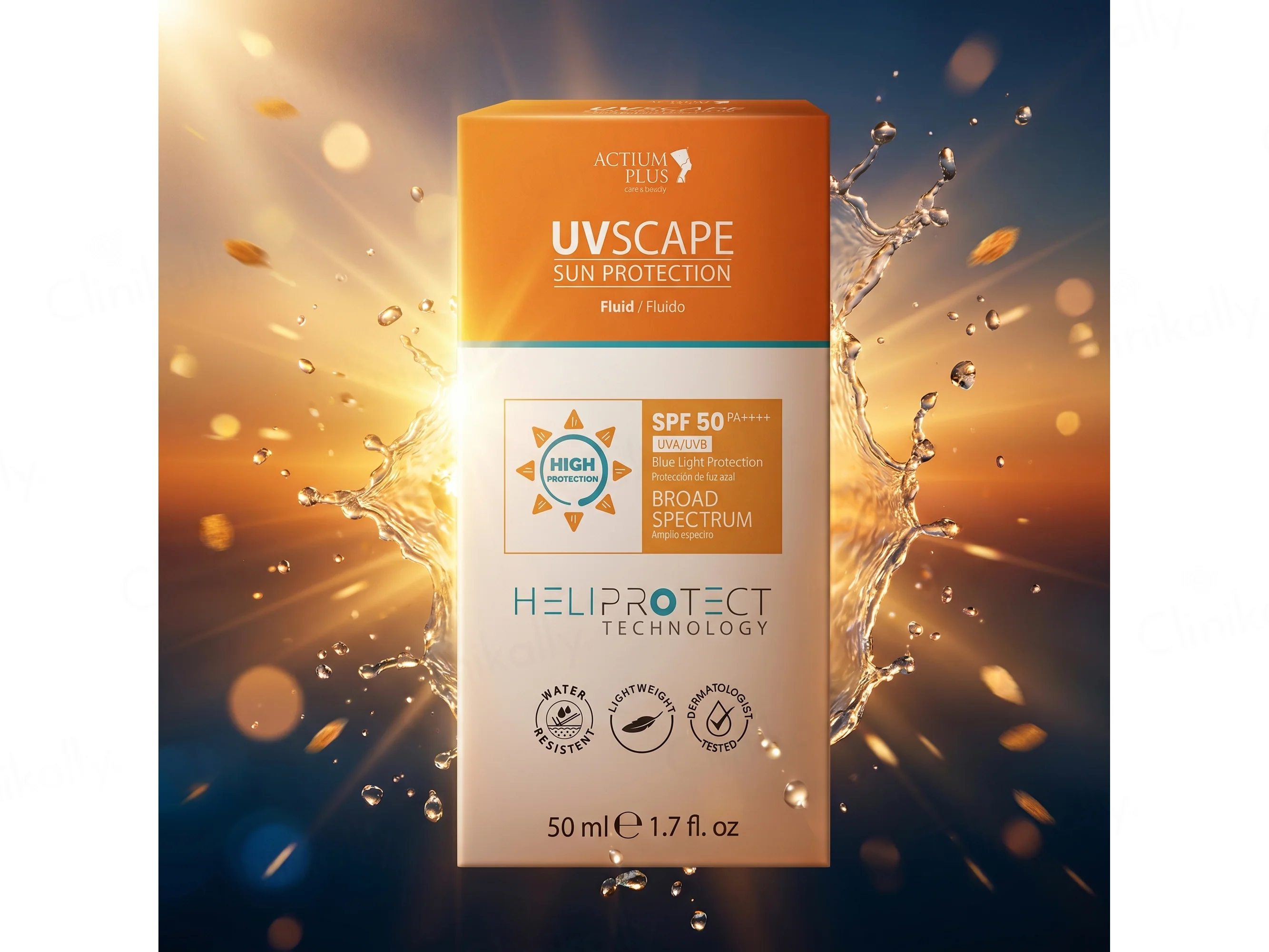 Actium Plus UVscape Sun Protection Broad Spectrum Fluid Sunscreen SPF 50 PA++++ - Image 4