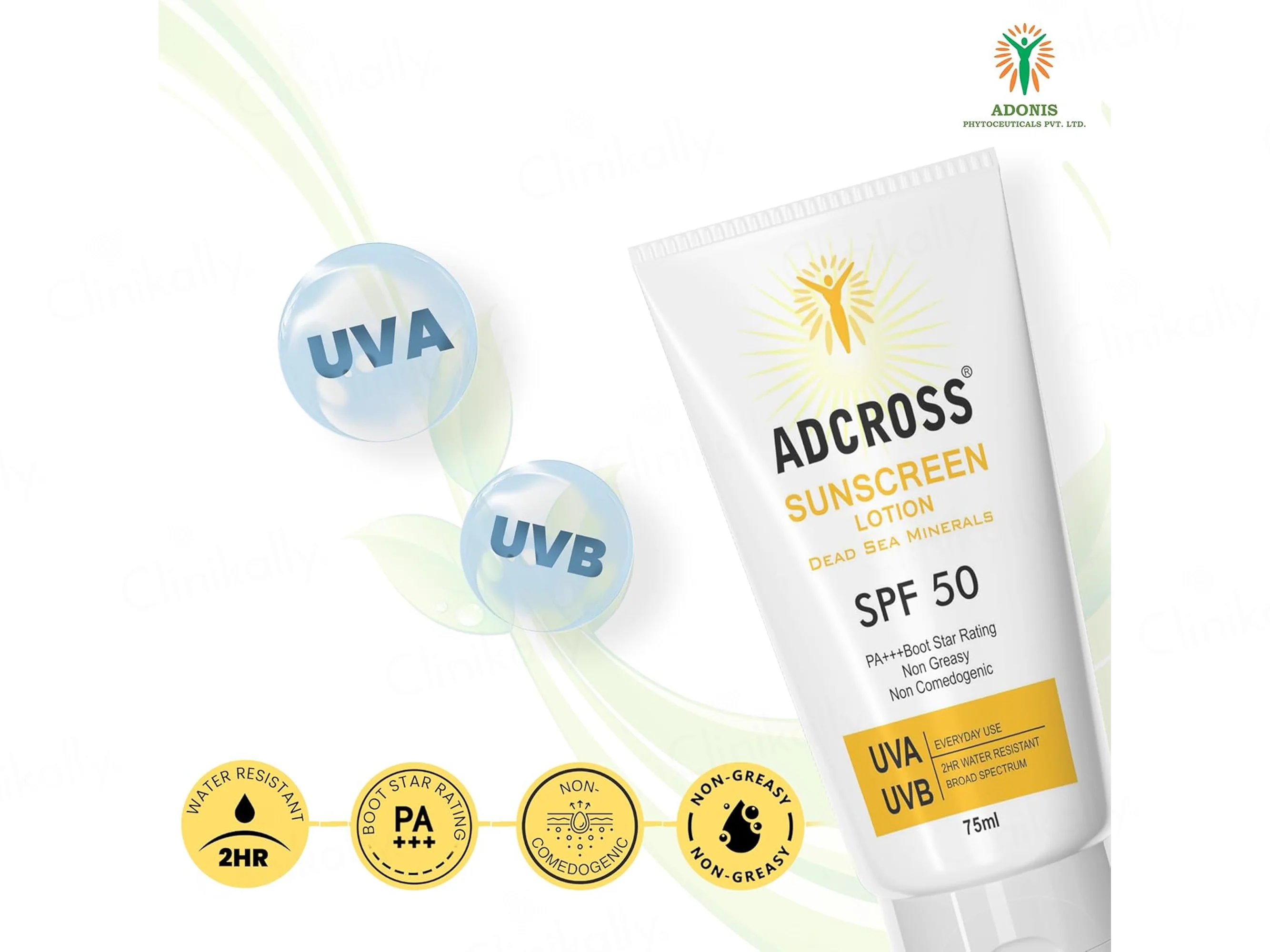 Adonis Adcross Sunscreen Lotion SPF 50 PA+++ - Image 4