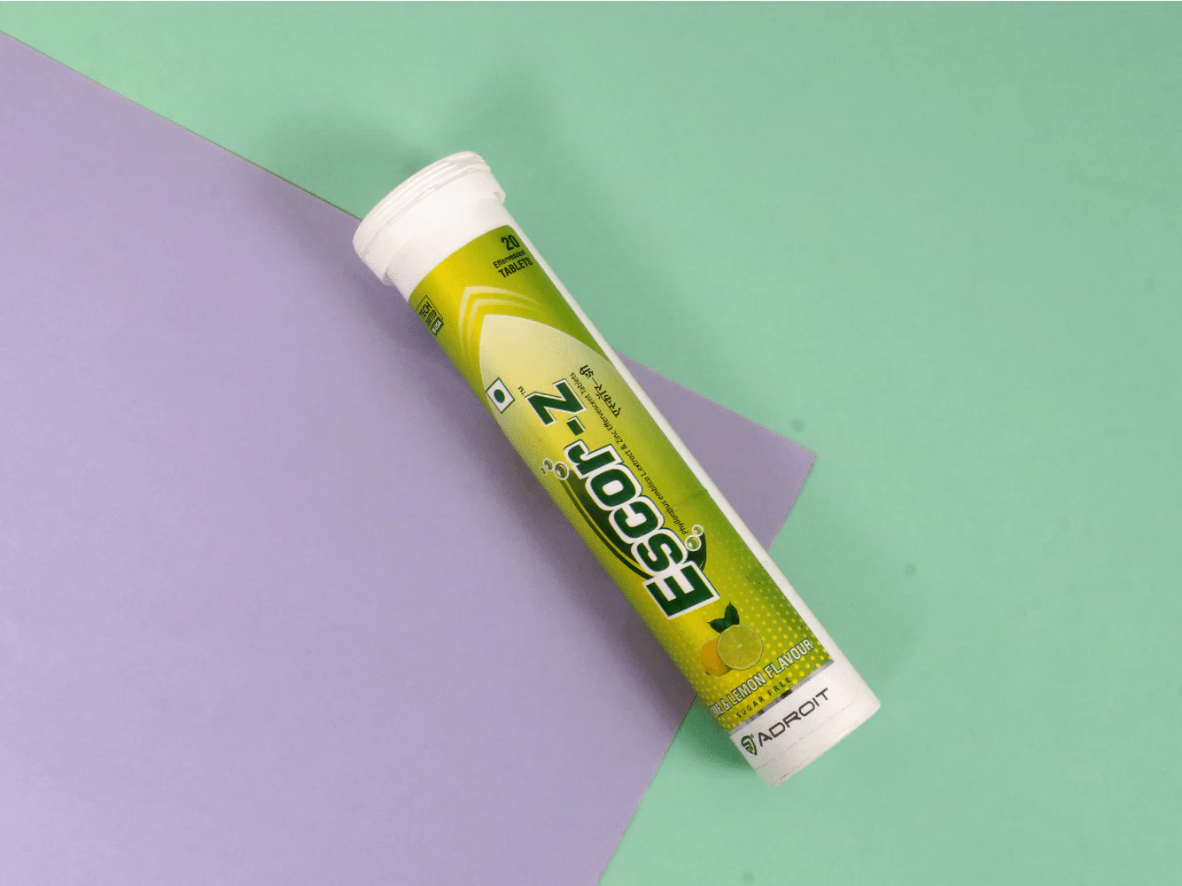 Adroit Escor-Z Sugar-Free Lime-Lemon Effervescent Tablet with Zinc Immunity - Image 3