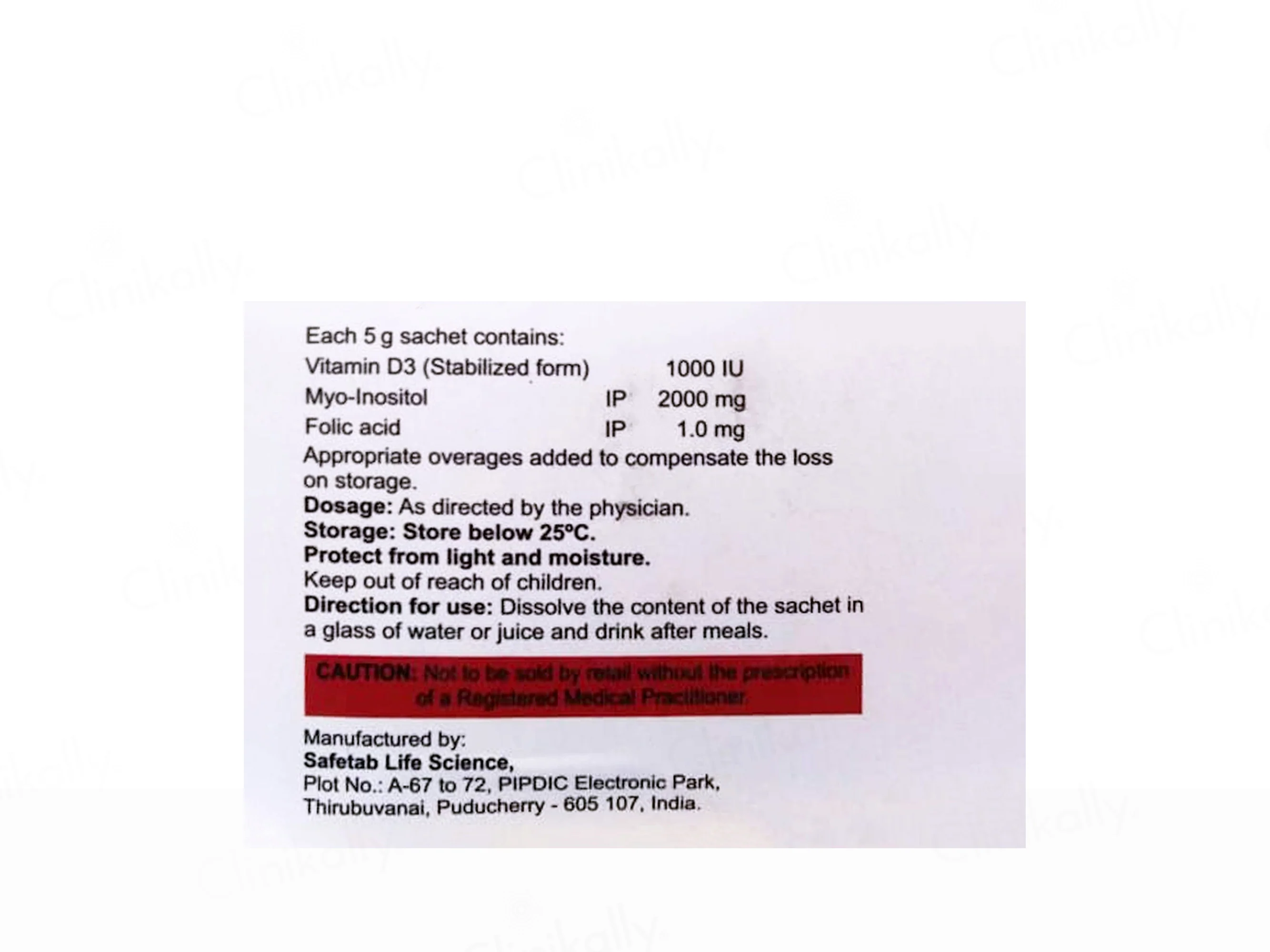 Advibe Myo-Inositol, Folic Acid & Vitamin D3 Nutraceutical Powder - Image 4