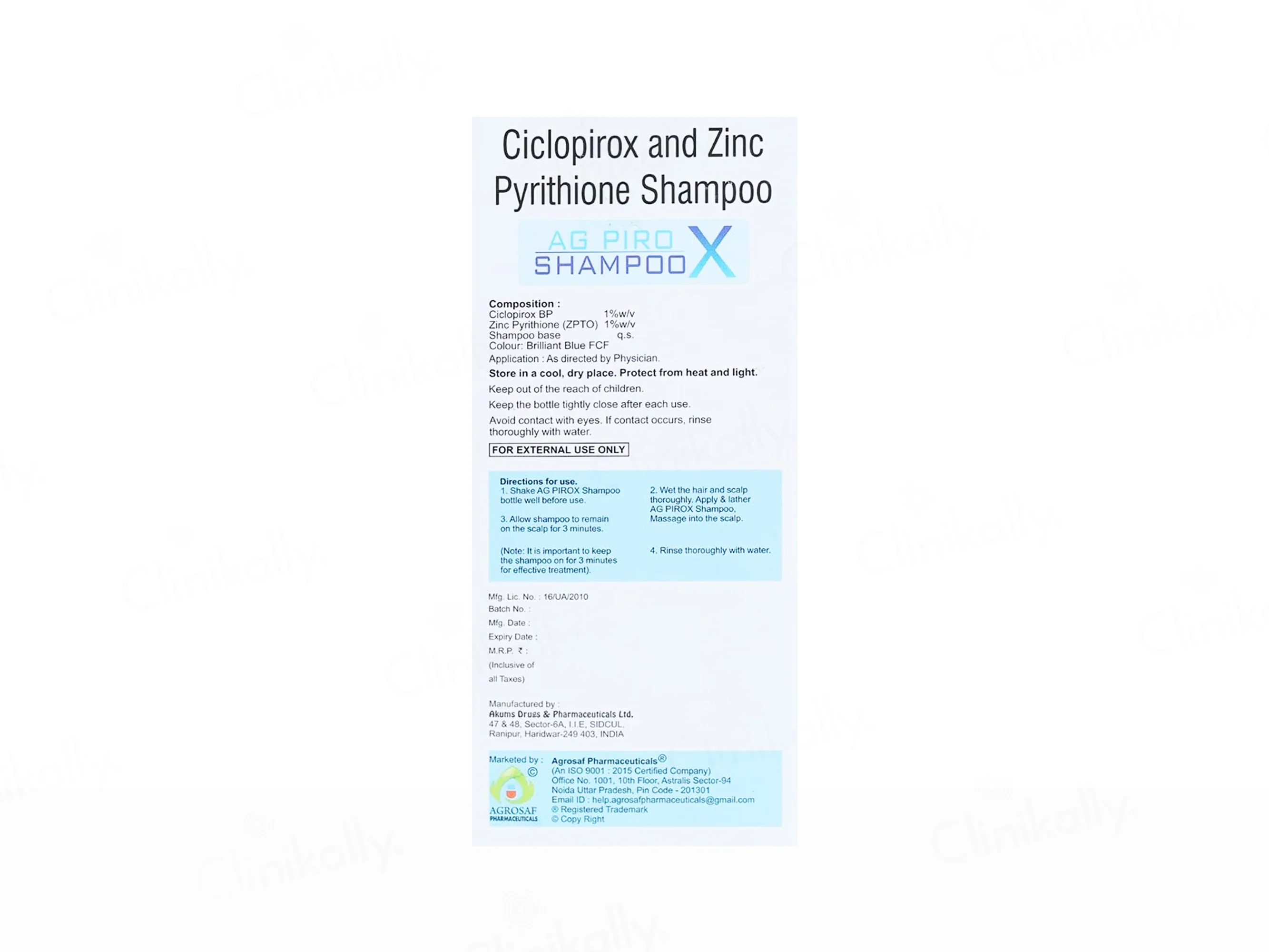 AG Pirox Anti-Dandruff Shampoo - Image 3