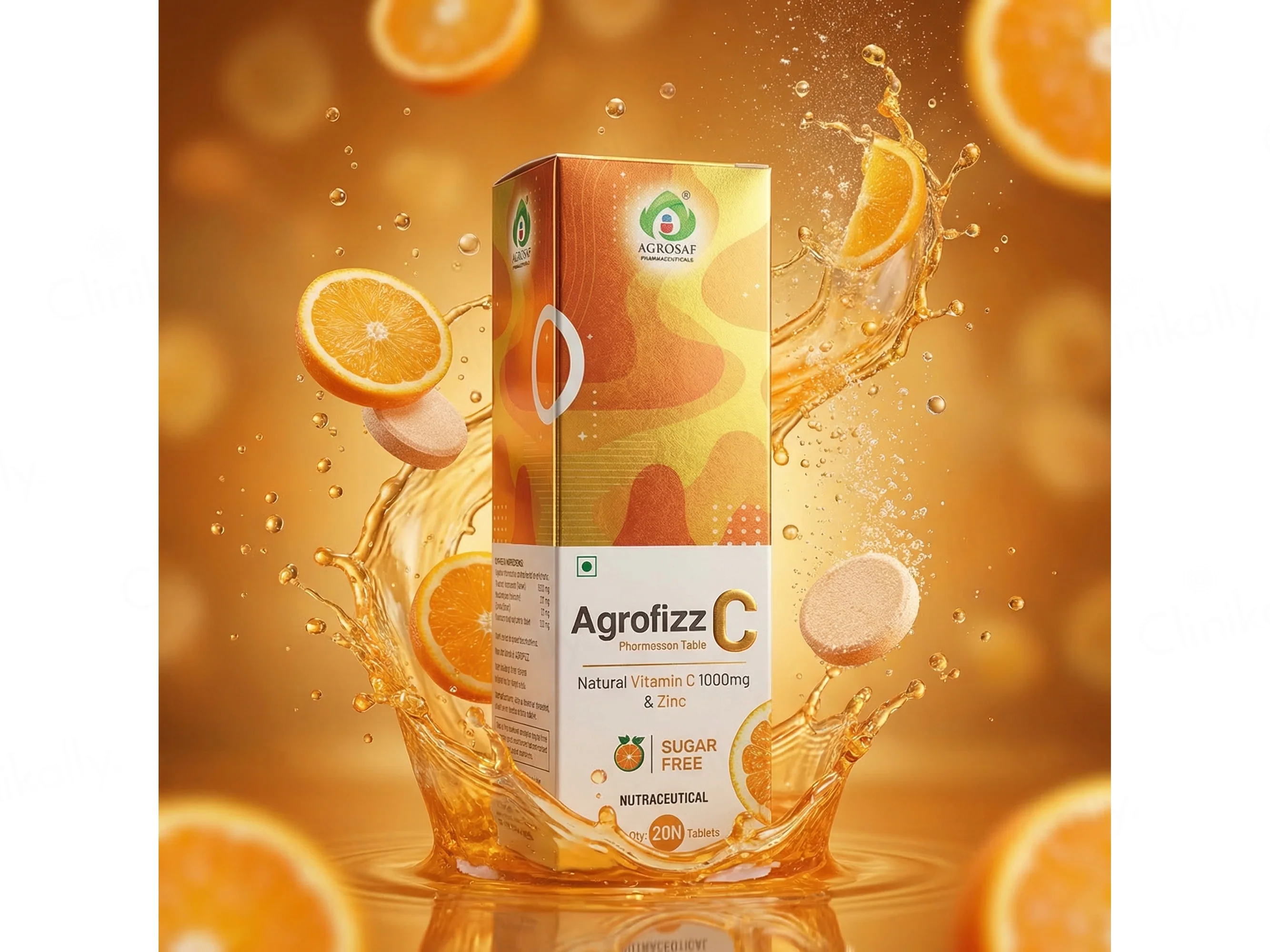 Agrofizz C Natural Vitamin C 1000mg & Zinc Sugar Free Effervescent Tablet - Image 3