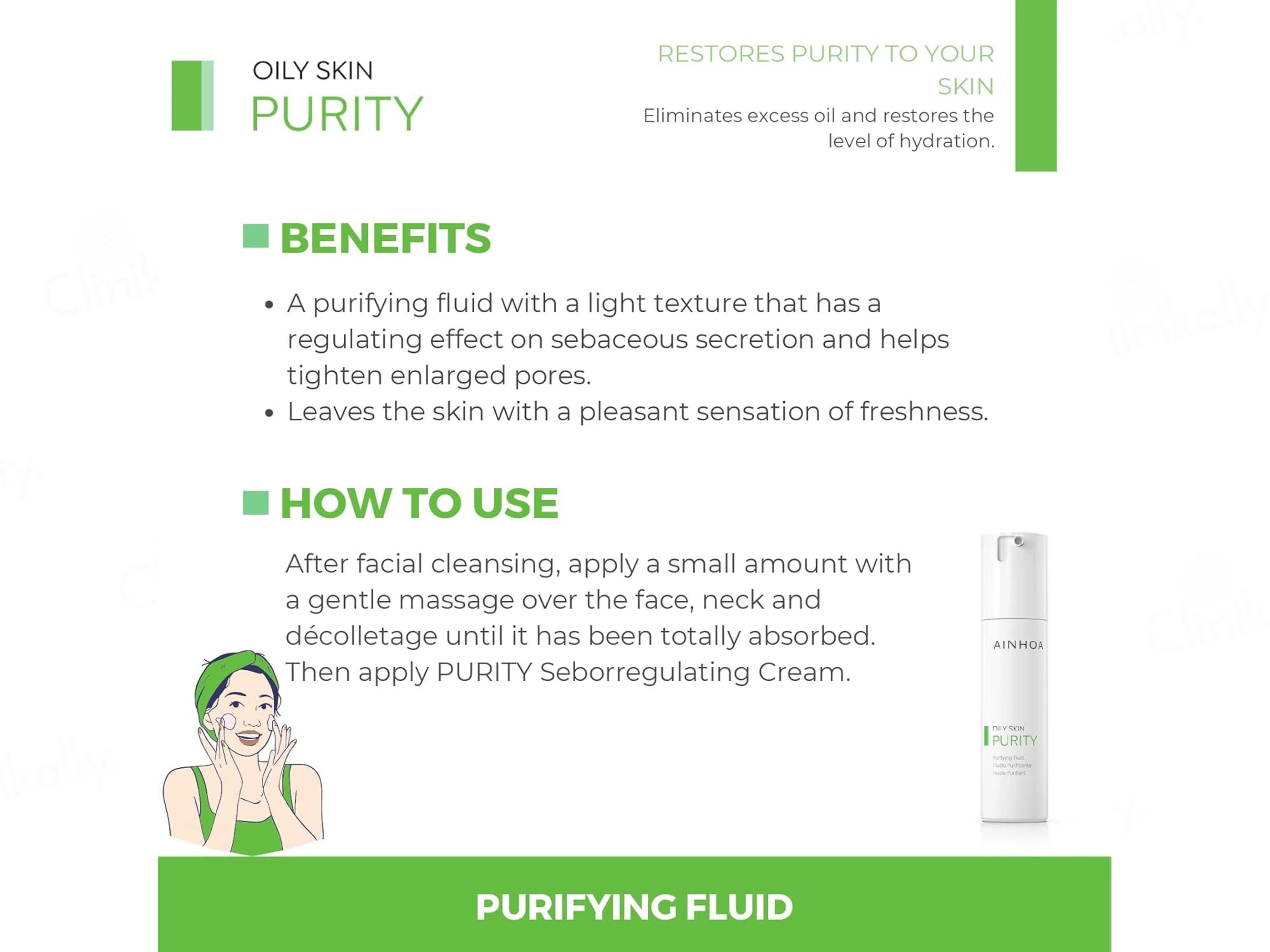 Ainhoa Purity Purifying Fluid For Oily Skin - Image 3