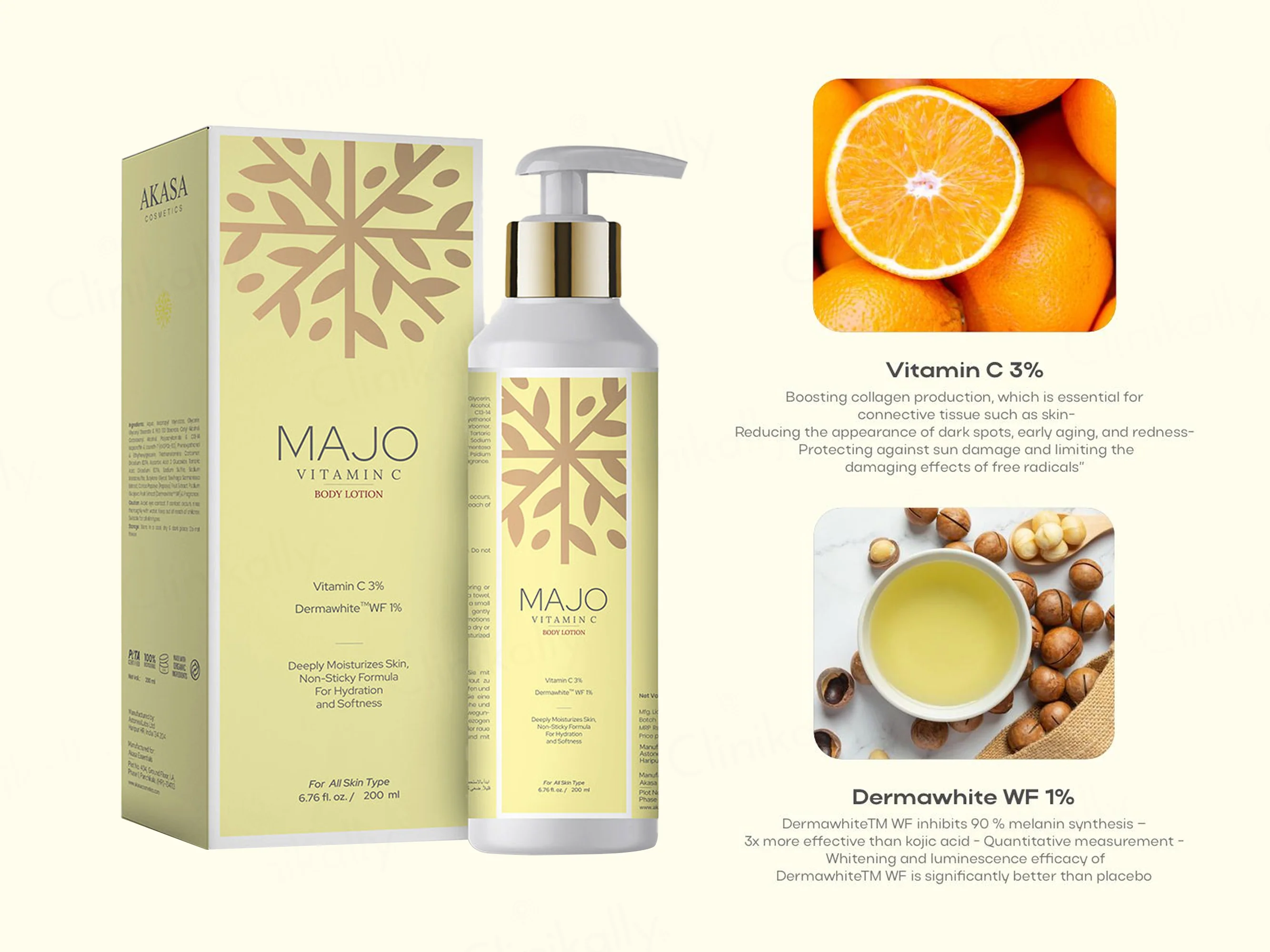 Akasa Cosmetics Majo Vitamin C Moisturizing Body Lotion - Image 3
