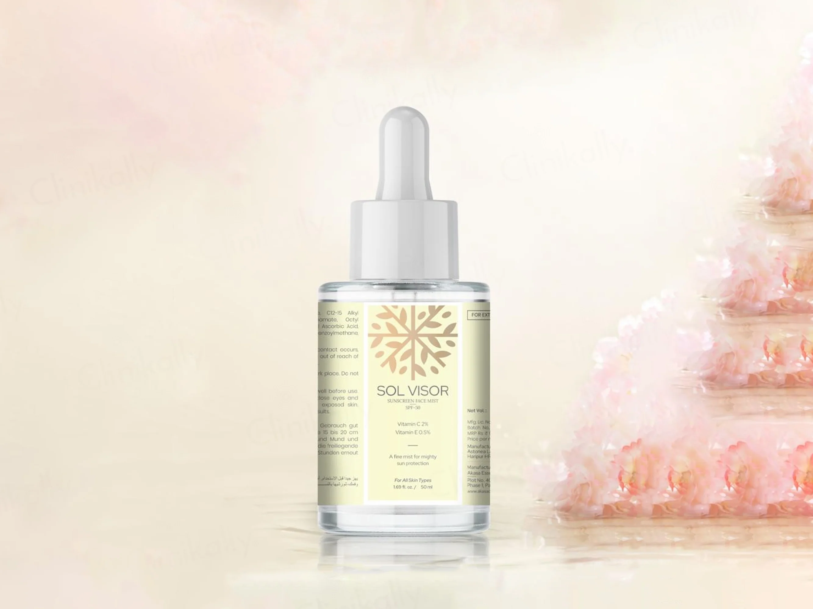 Akasa Cosmetics Sol Visor Face Mist Sunscreen SPF 50 - Image 2