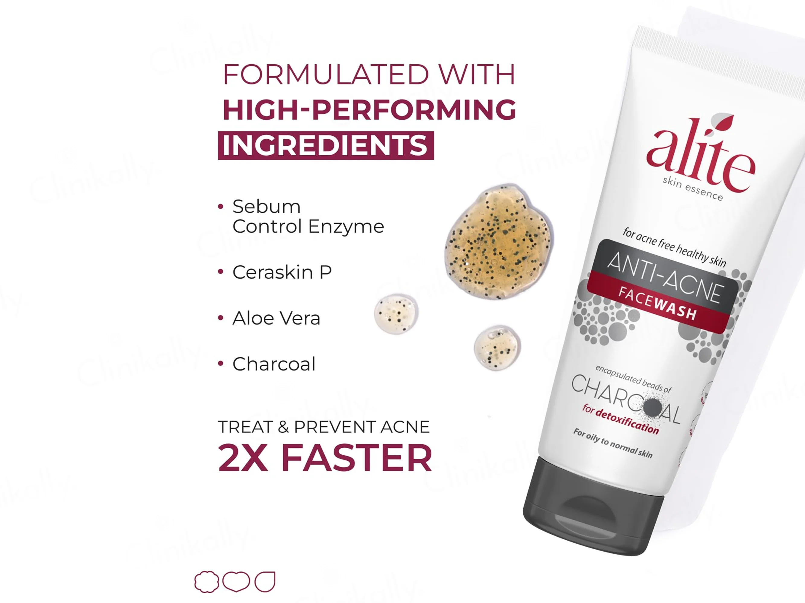 Alite Anti-Acne Charcoal Face Wash - Image 3