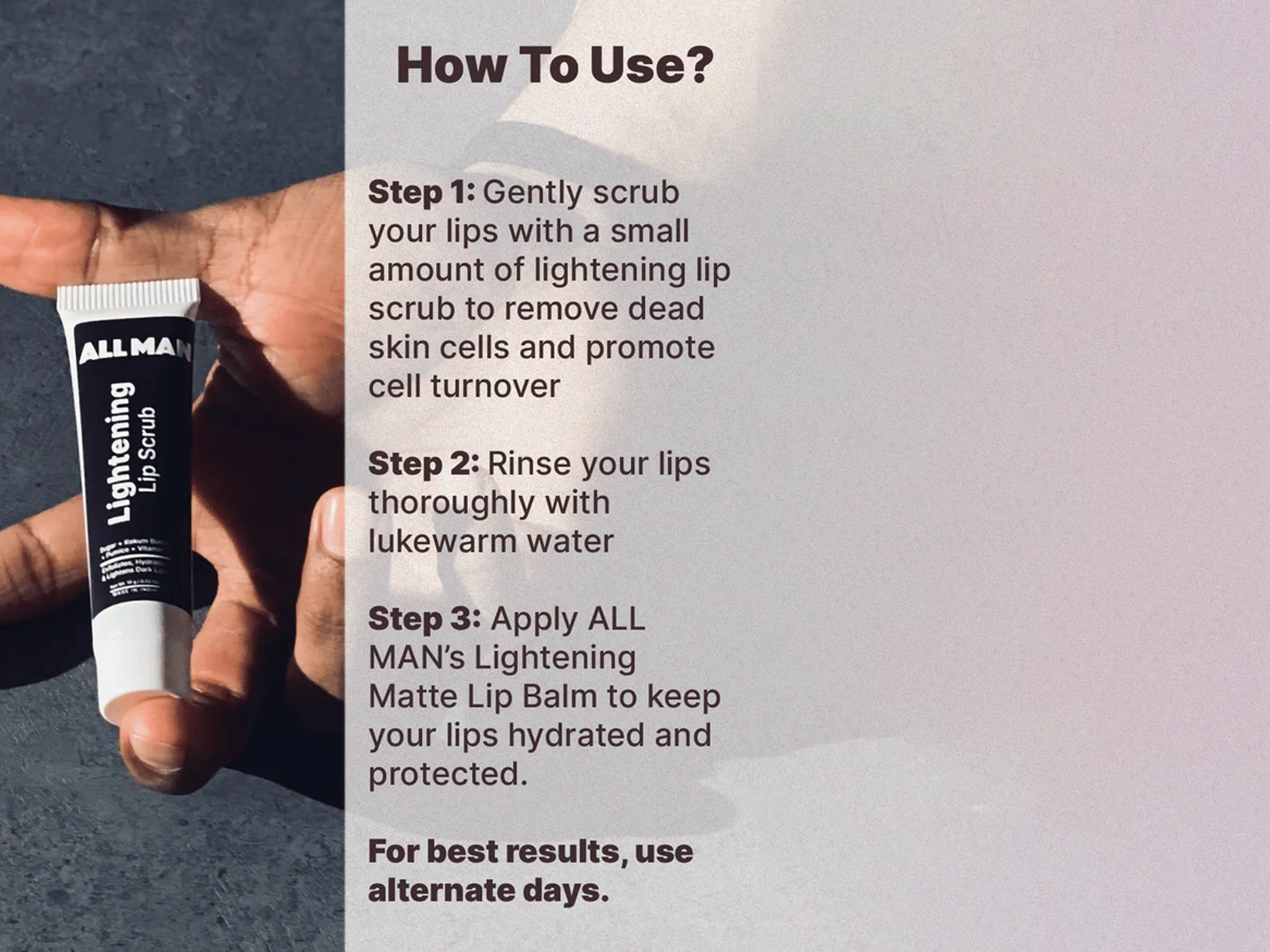 ALL MAN Lightening Lip Scrub - Image 6