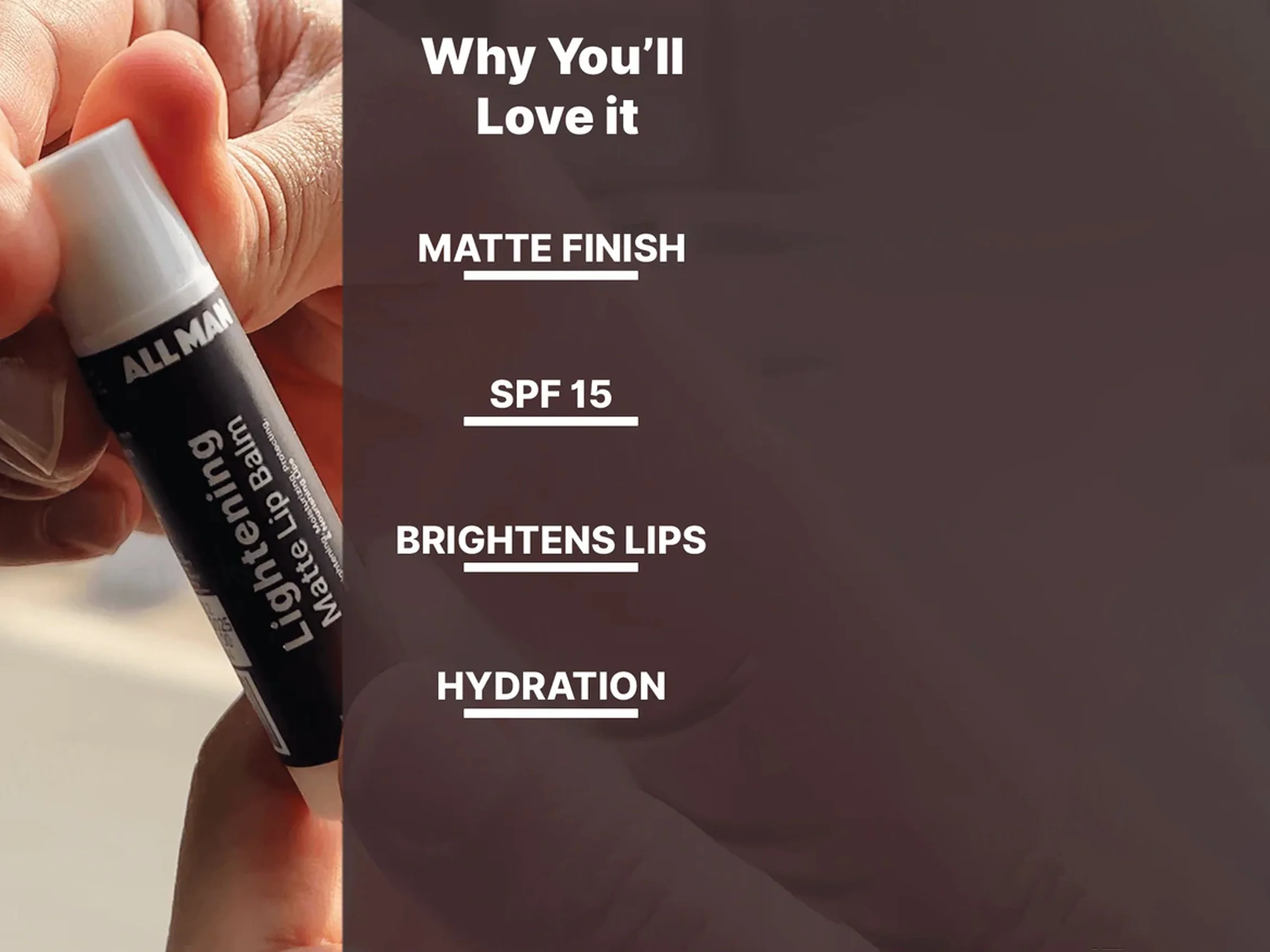 ALL MAN Lightening Matte Lip Balm - Image 3