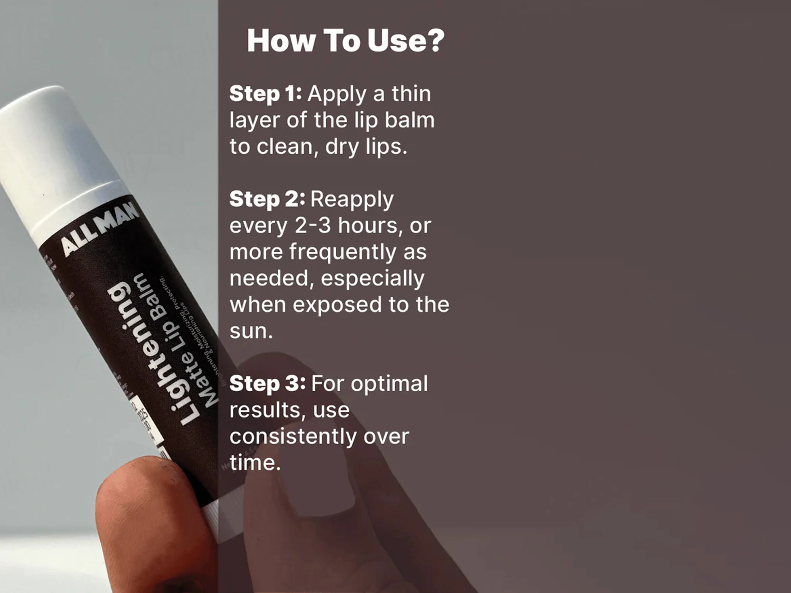 ALL MAN Lightening Matte Lip Balm - Image 5