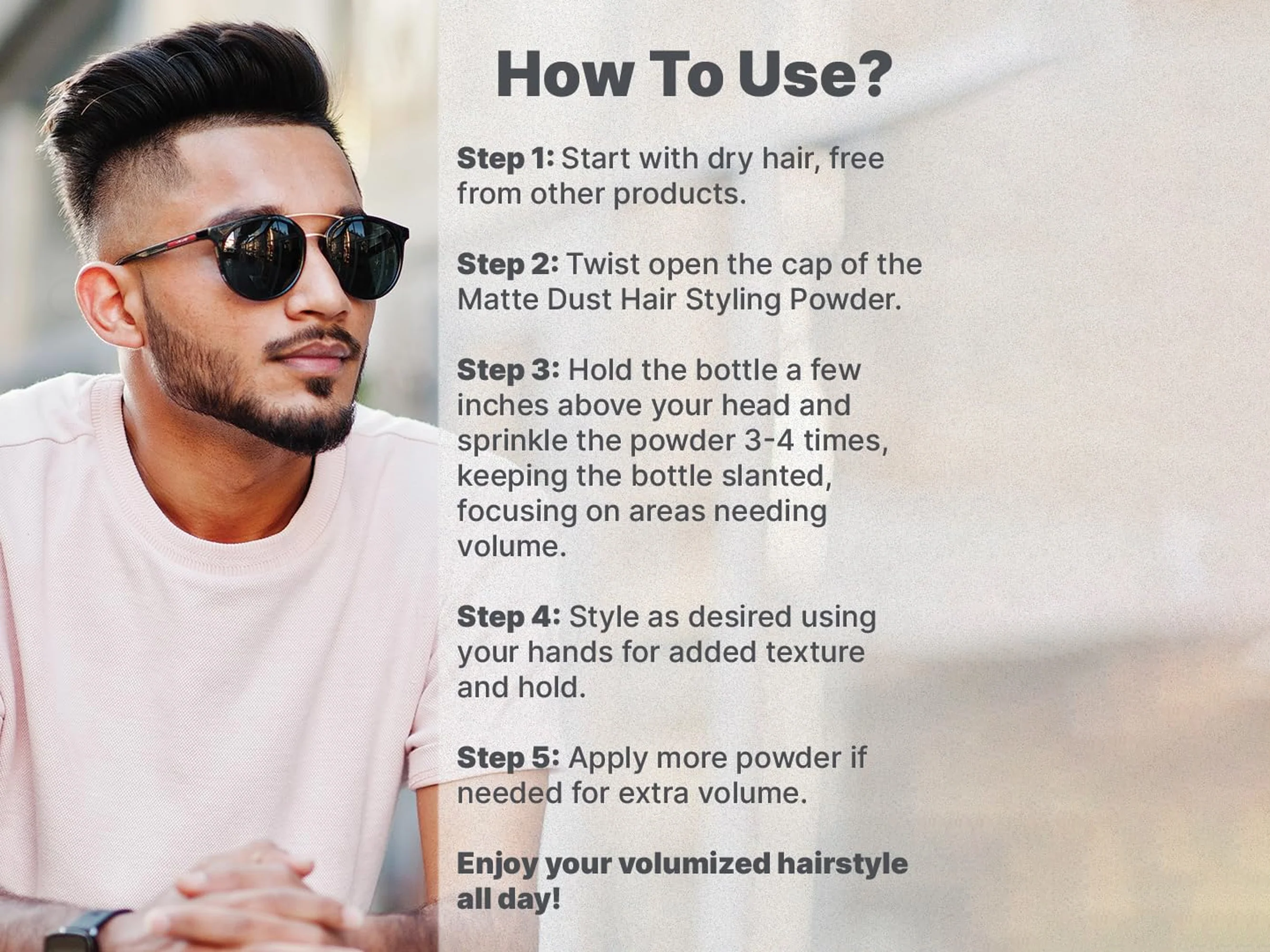 ALL MAN Matte Dust Hair Styling Powder - Image 6