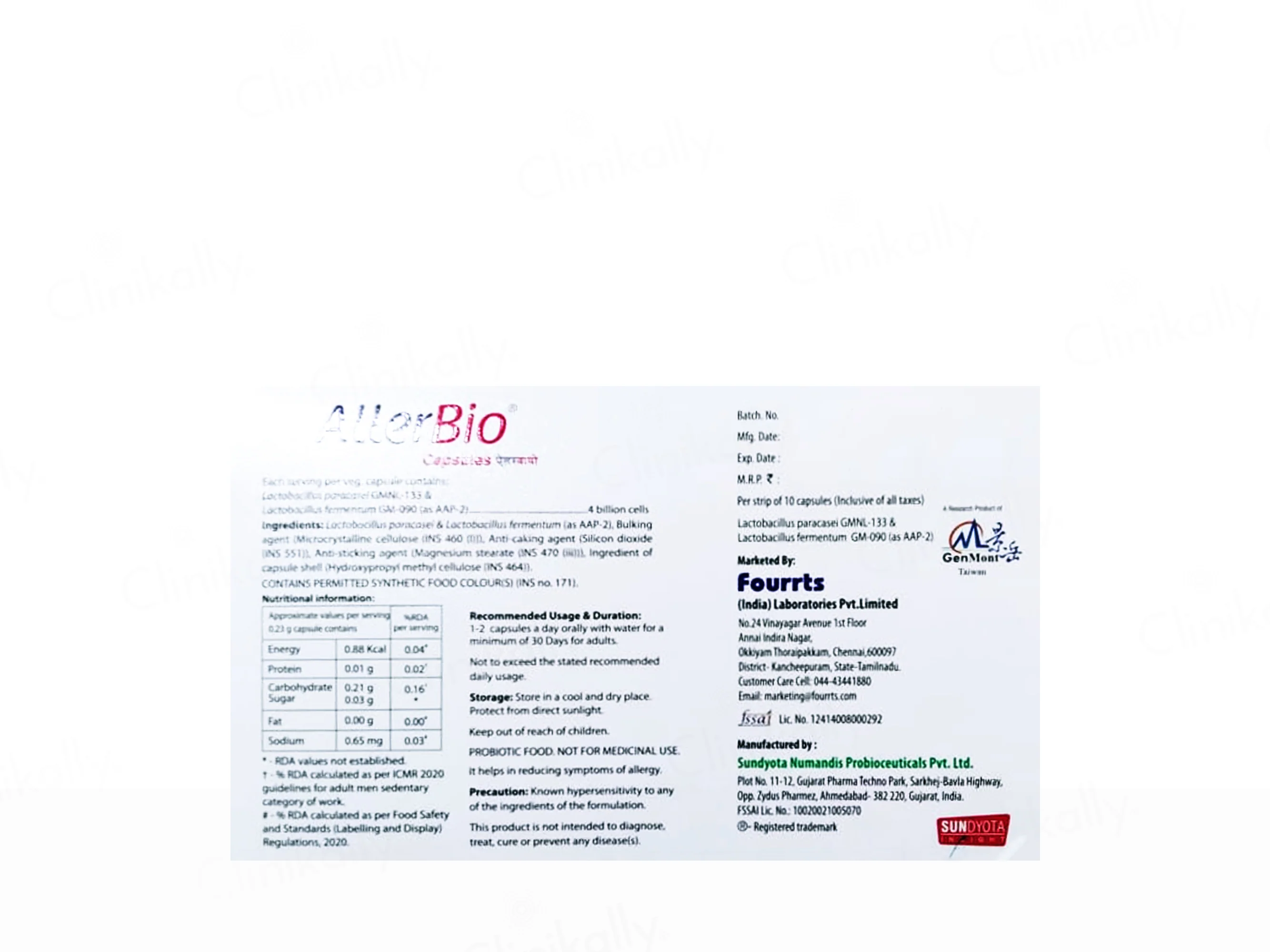 Allerbio Probiotic Capsule - Image 2