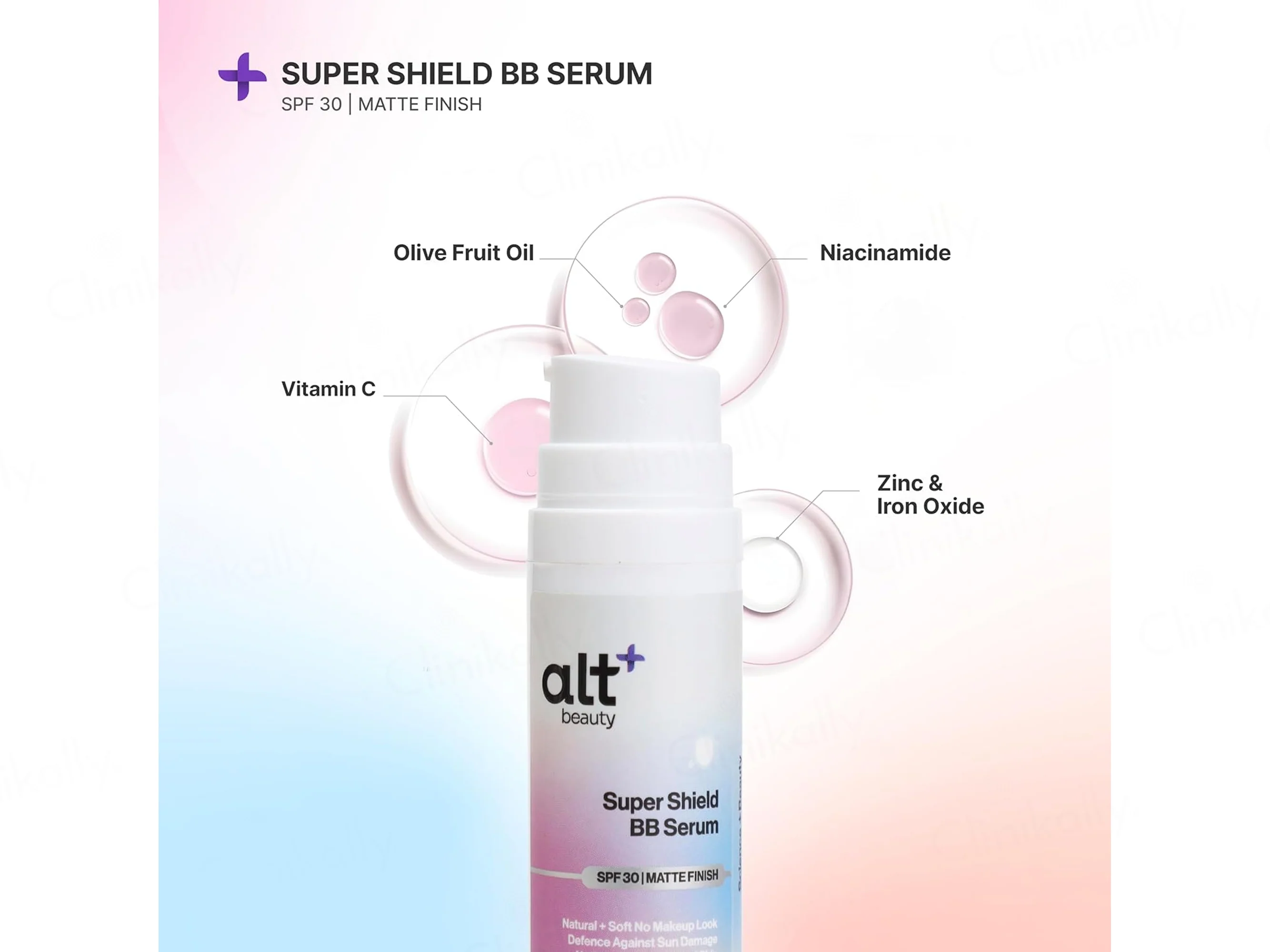 AltBeauty Super Shield Matte Finish BB Face Serum SPF 30 - Image 4