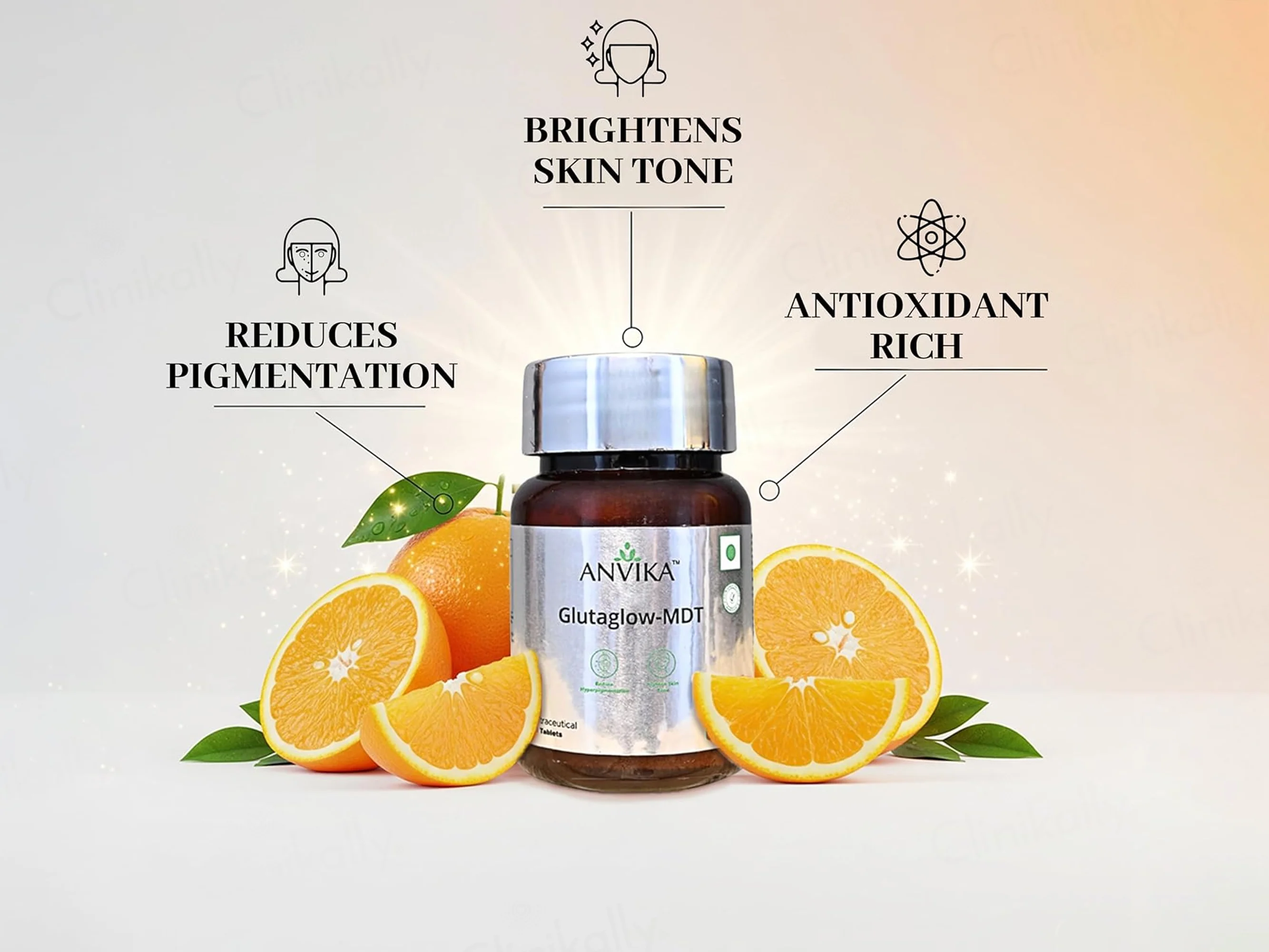 Anvika Gluta Glow MDT Nutraceutical Tablet - Orange Flavour - Image 3