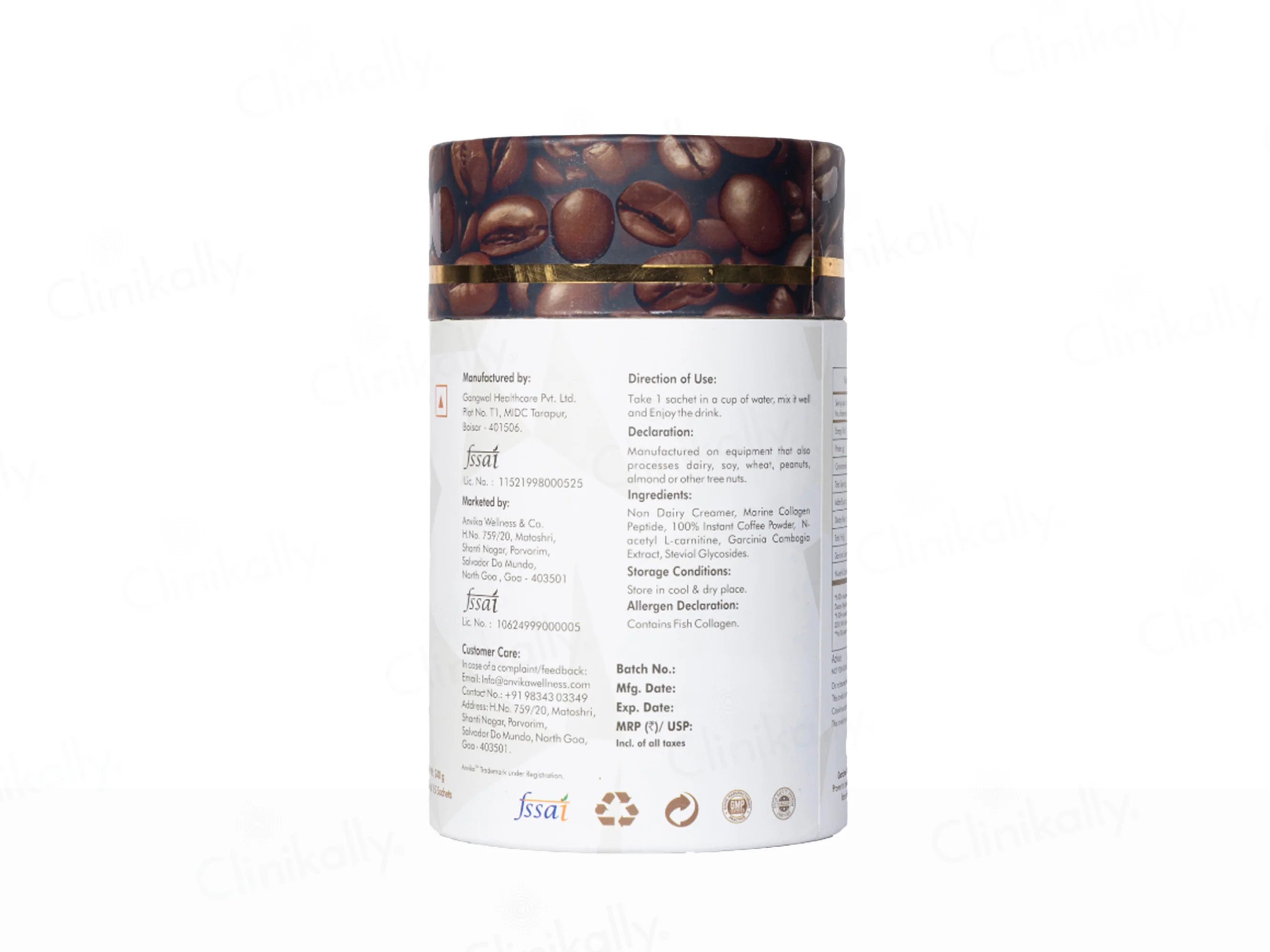 Anvika Slender Collagen Health Supplement Powder - Coffee Flavour - Image 10