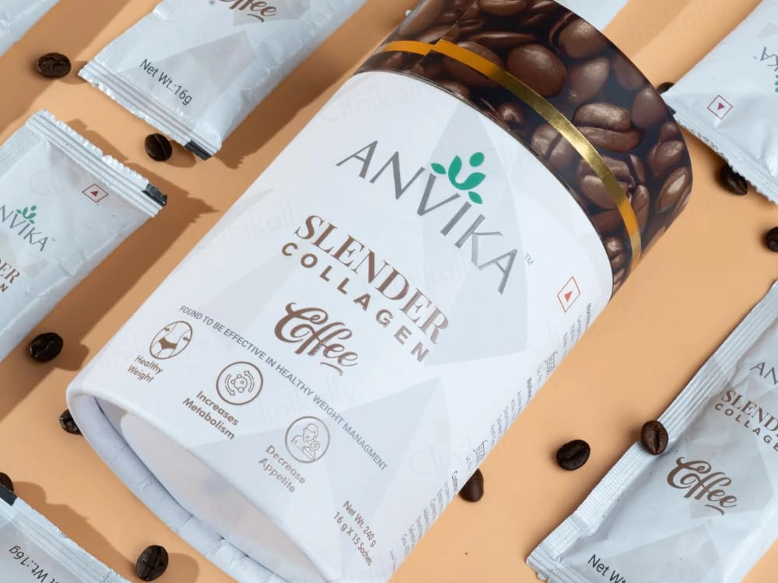 Anvika Slender Collagen Health Supplement Powder - Coffee Flavour - Image 4