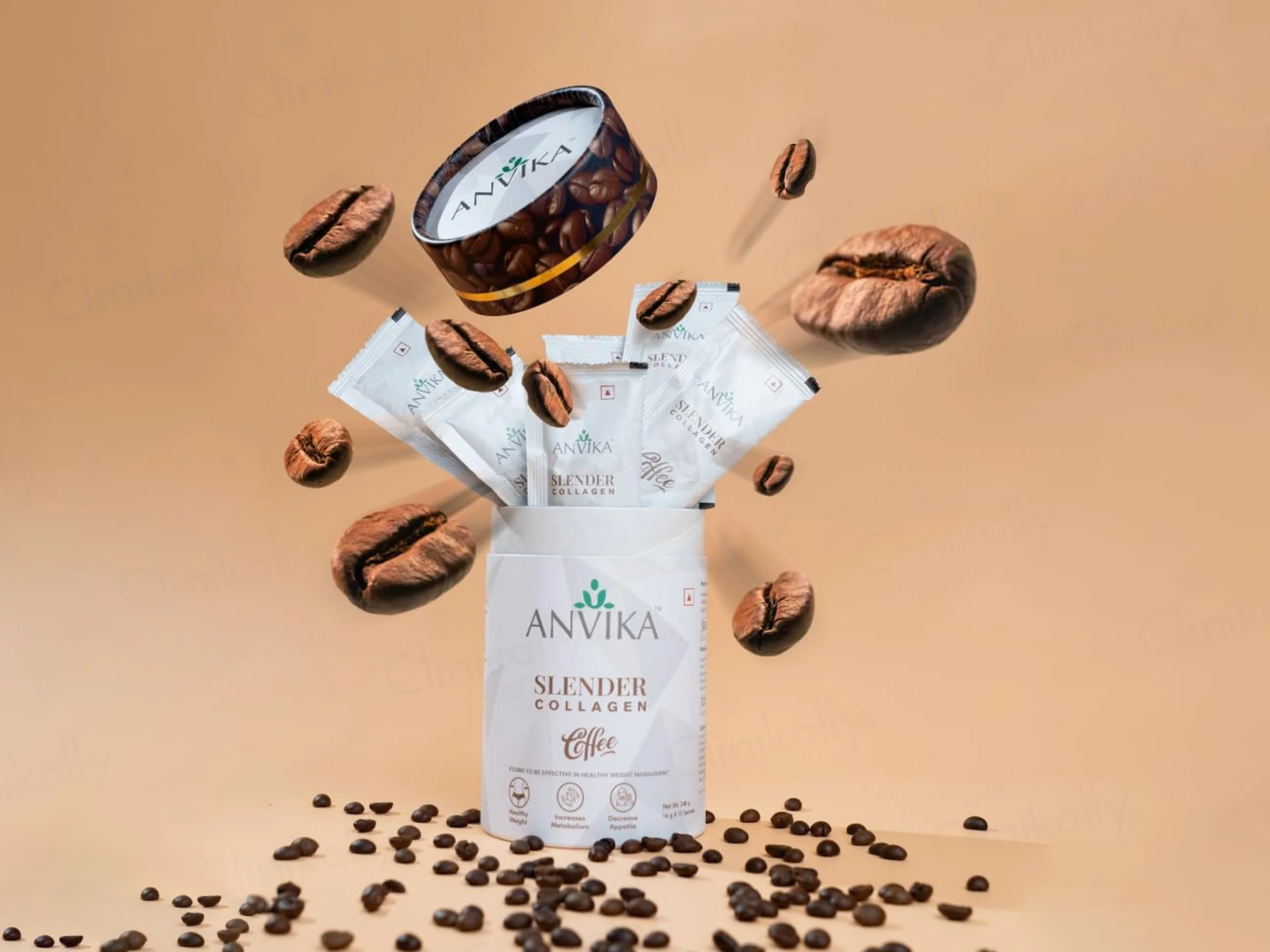 Anvika Slender Collagen Health Supplement Powder - Coffee Flavour - Image 6