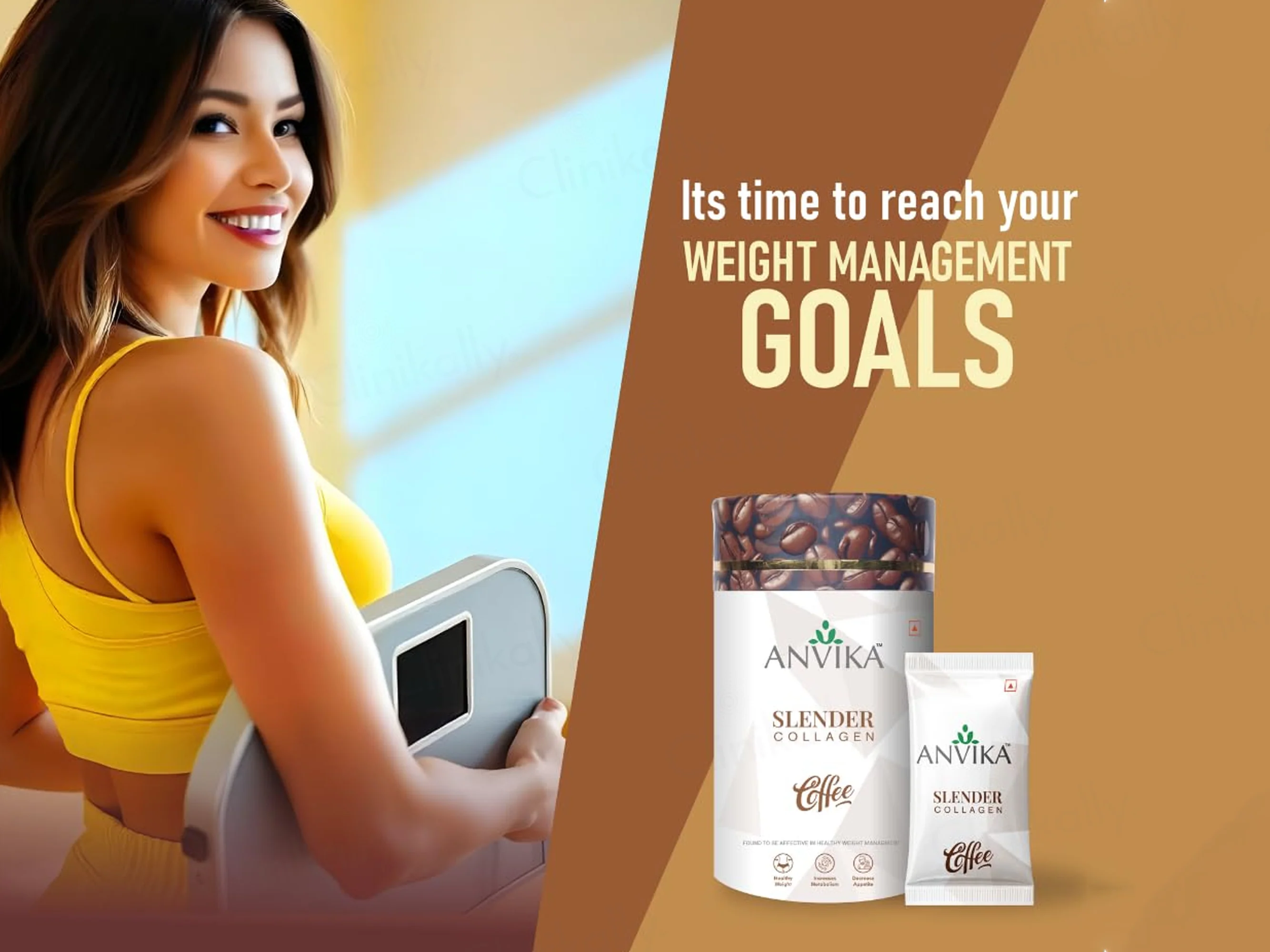 Anvika Slender Collagen Health Supplement Powder - Coffee Flavour - Image 7