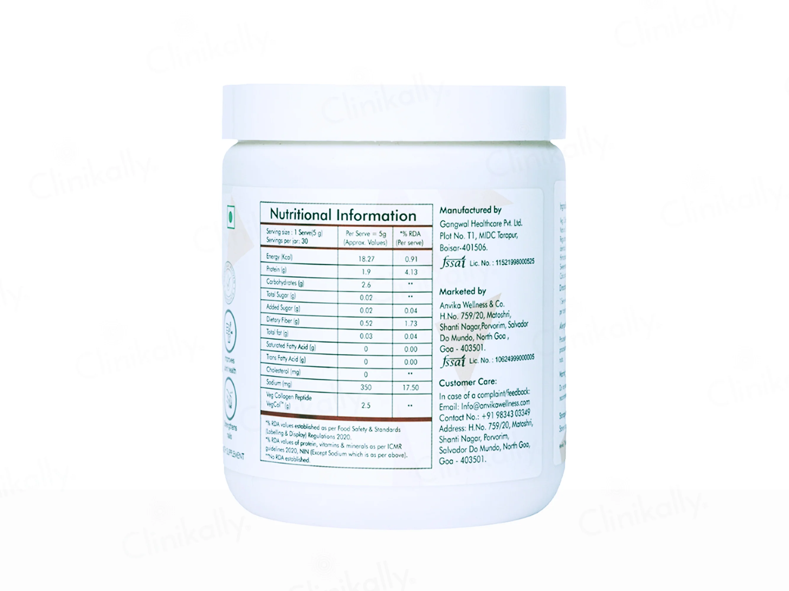 Anvika Veg Collagen Health Supplement Powder - Strawberry Flavour - Image 6