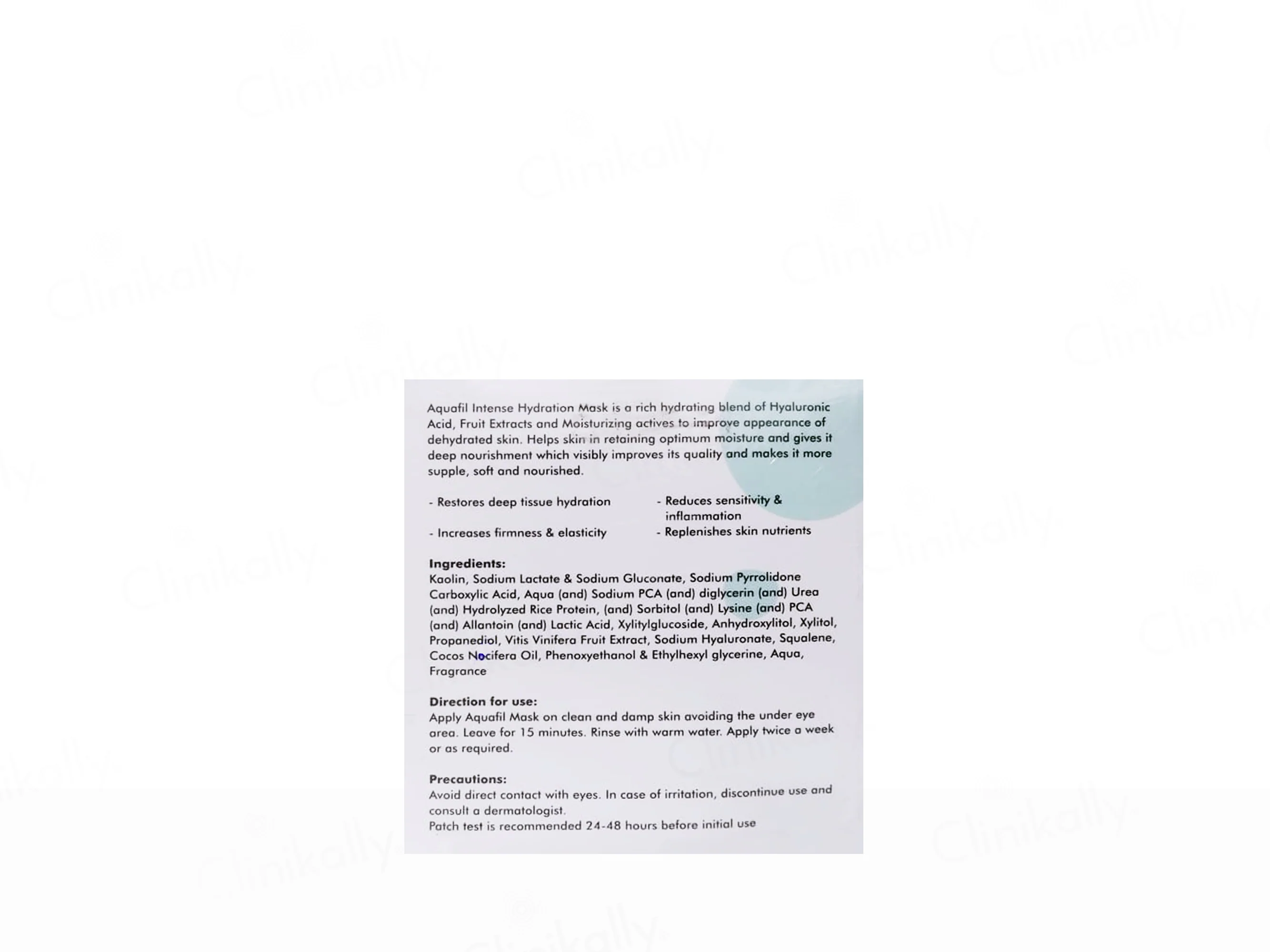 Aquafil Intense Hydration Mask - Image 2