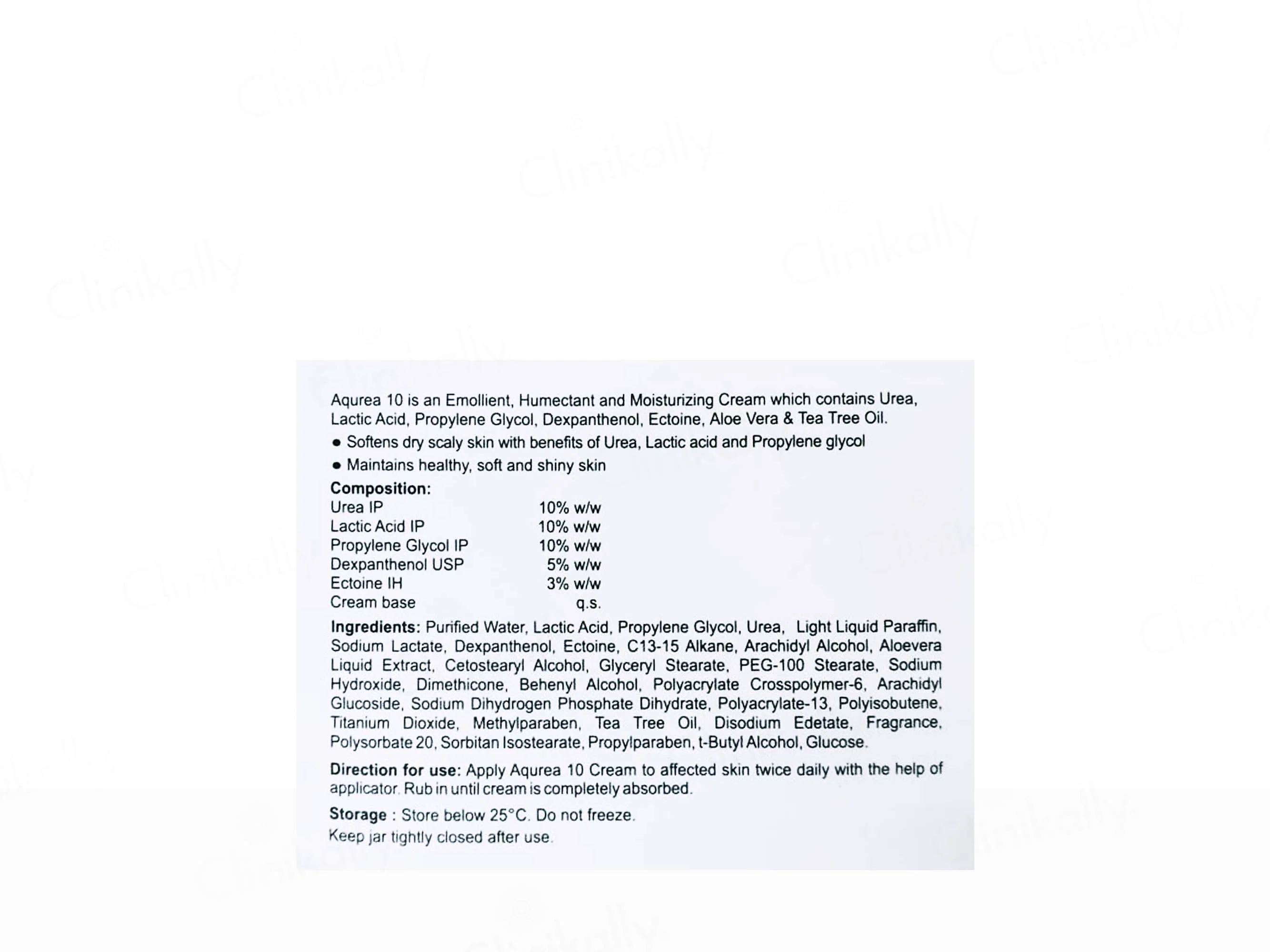 Aqurea 10 Moisturizing Urea Cream - Image 3