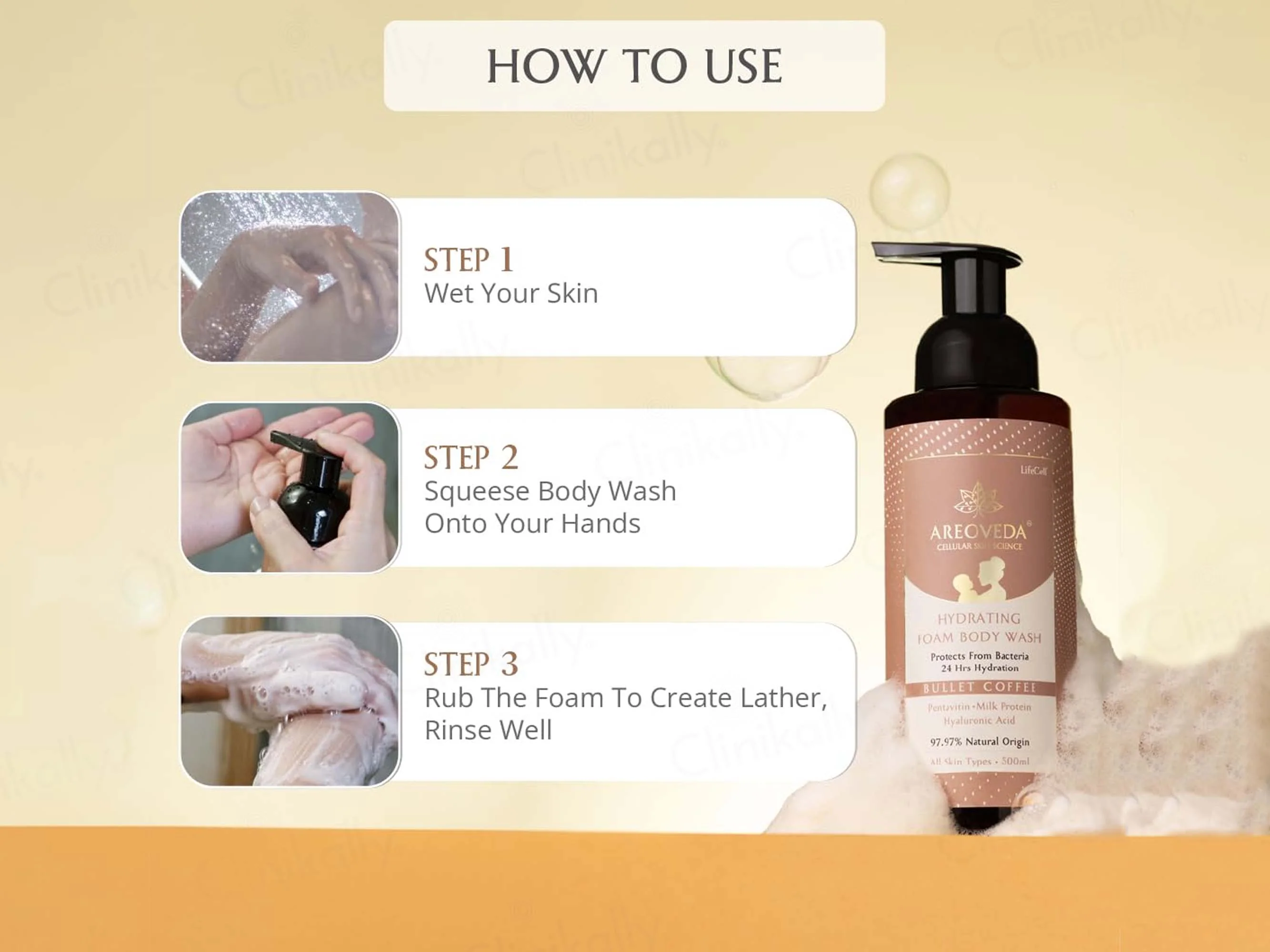 Areoveda Hydrating Body Foam Wash - Image 7