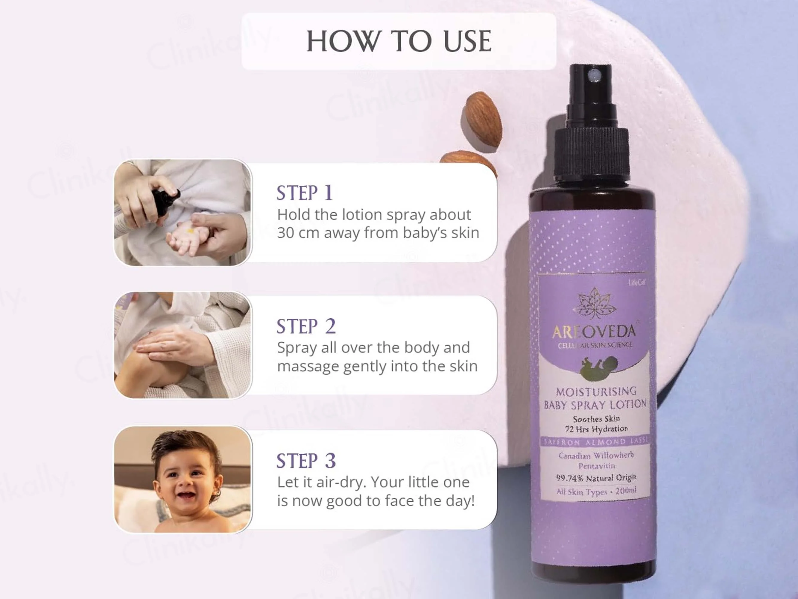 Areoveda Moisturising Baby Spray Lotion - Image 6