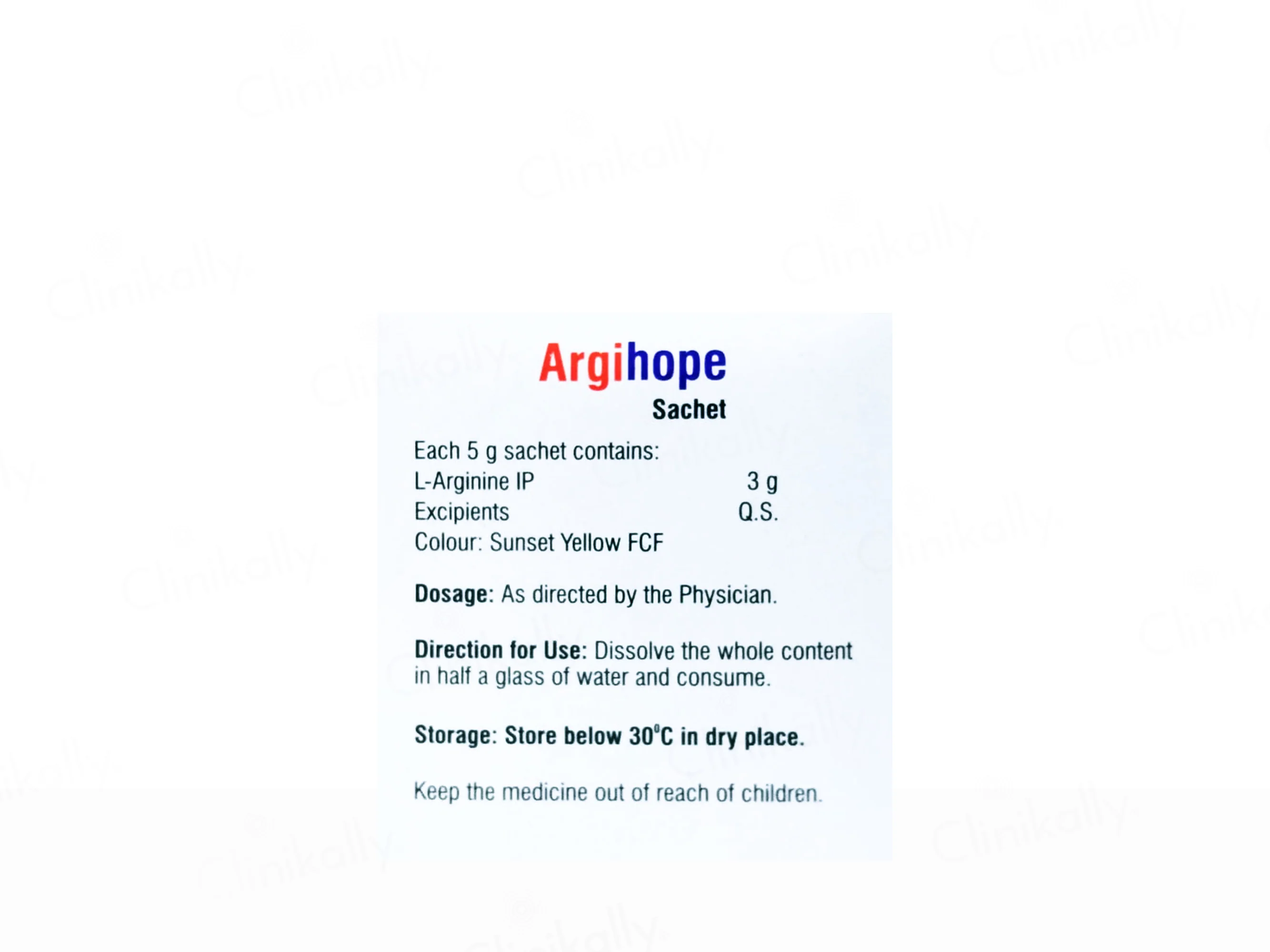 Argihope Sugar Free Sachet - Orange - Lemon Flavour - Image 2