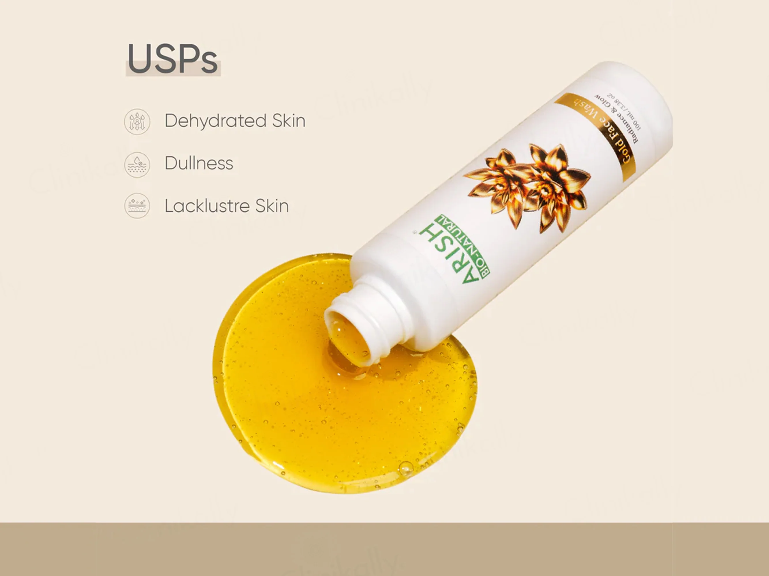Arish Bio-Natural Gold Radiance & Glow Face Wash - Image 7