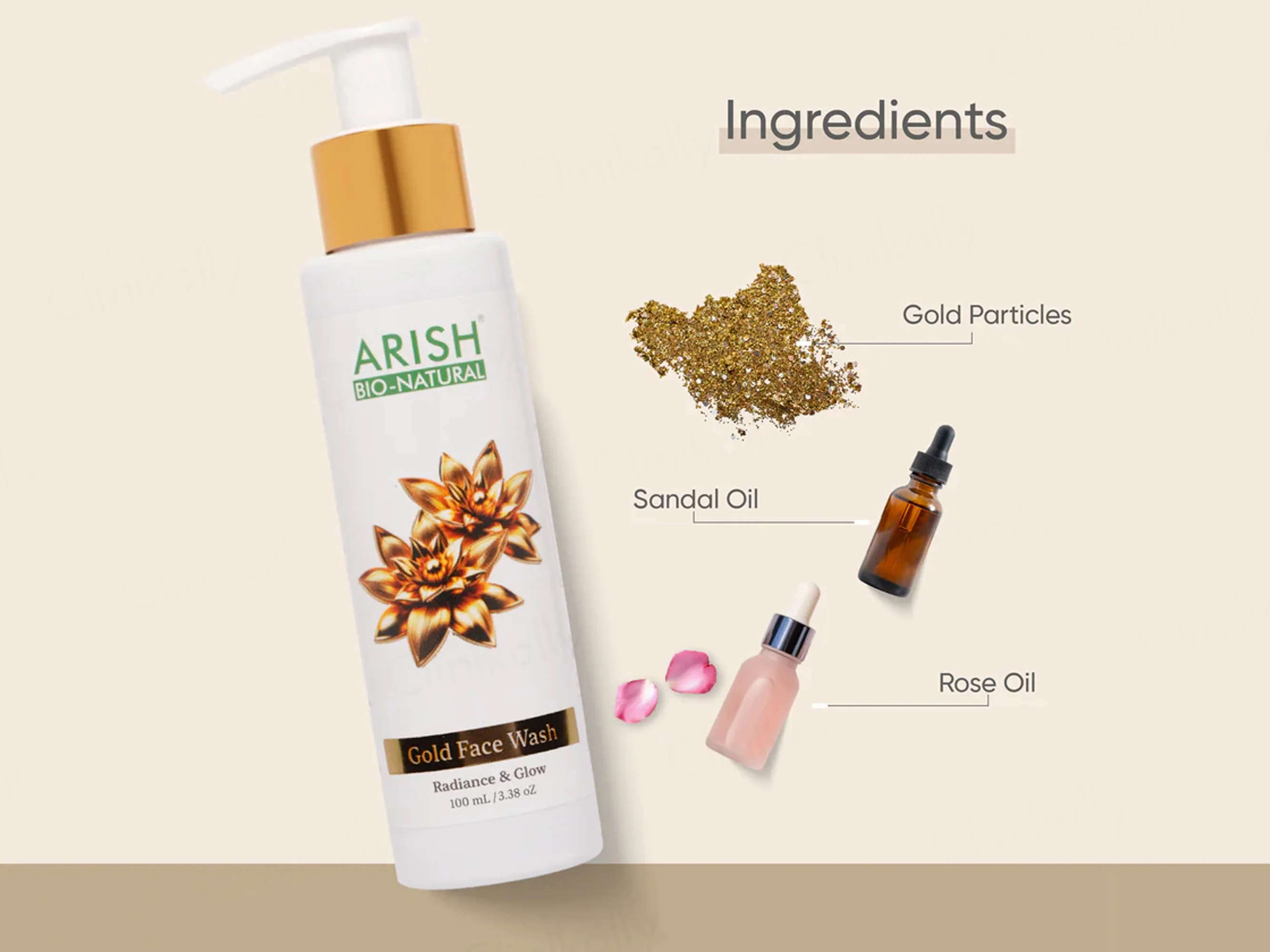 Arish Bio-Natural Gold Radiance & Glow Face Wash - Image 8