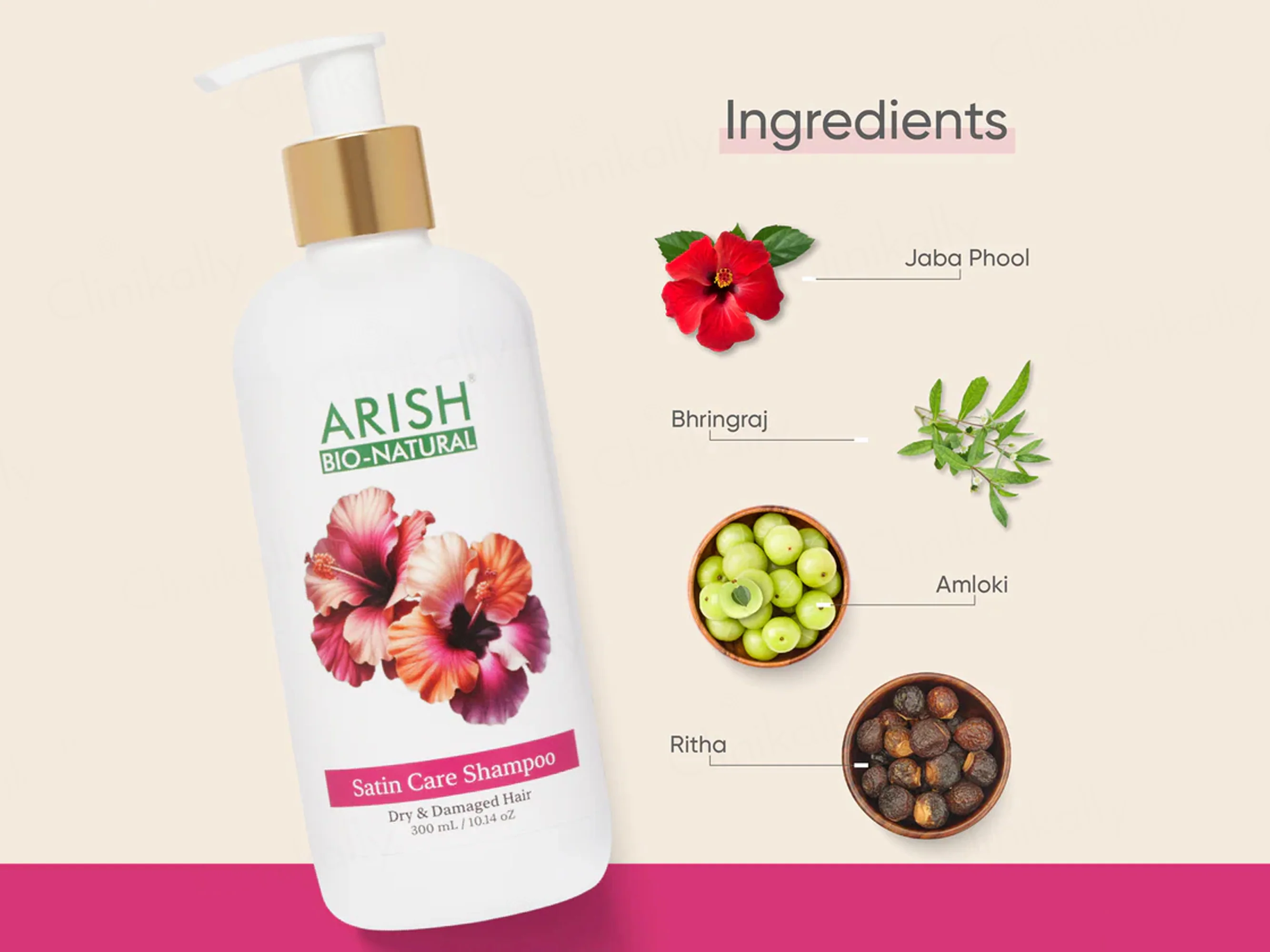 Arish Bio-Natural Satin Care Shampoo For Dry & Damaged Hair - Image 6
