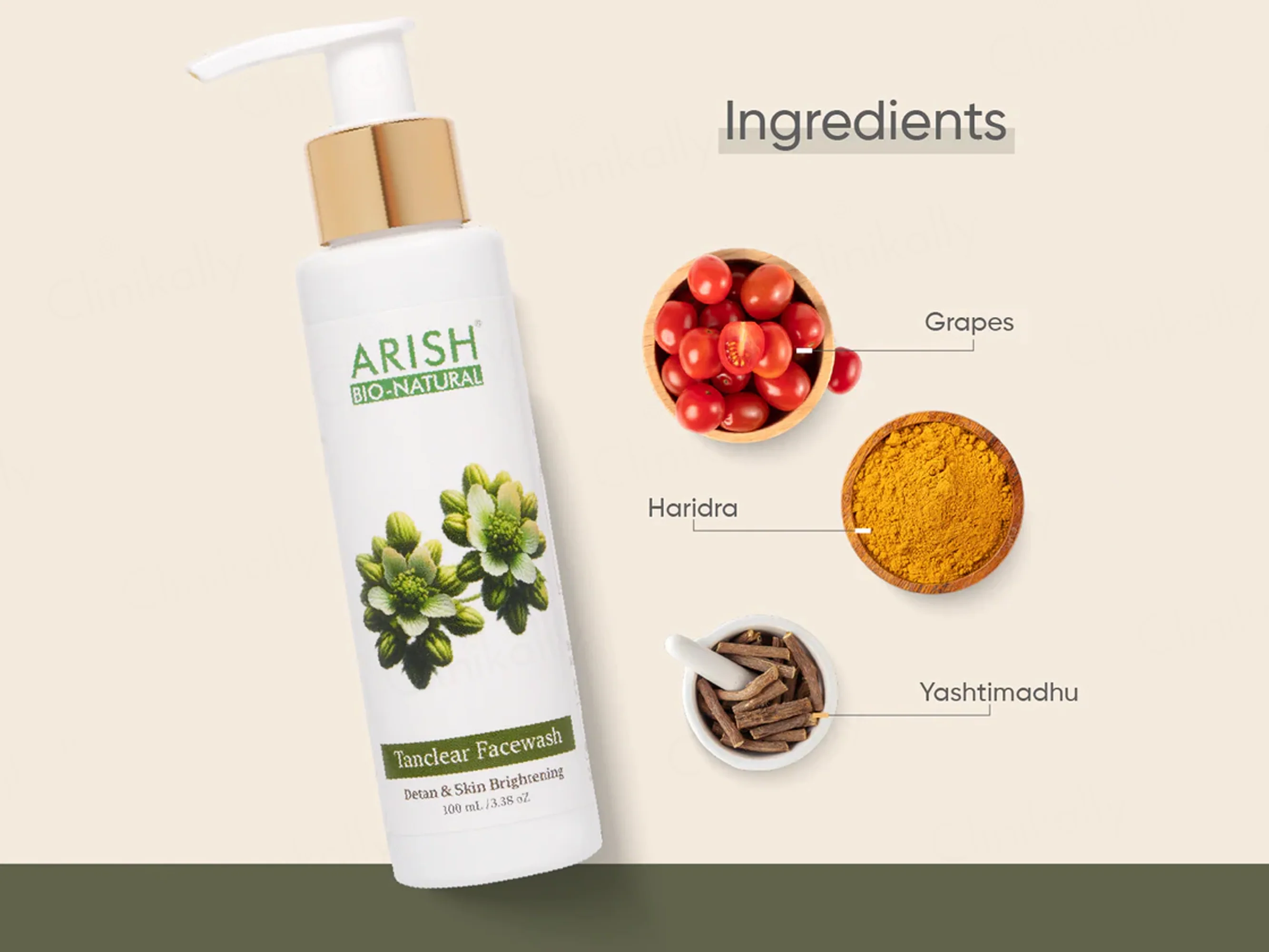 Arish Bio-Natural Tanclear Detan & Skin Brightening Face Wash - Image 8